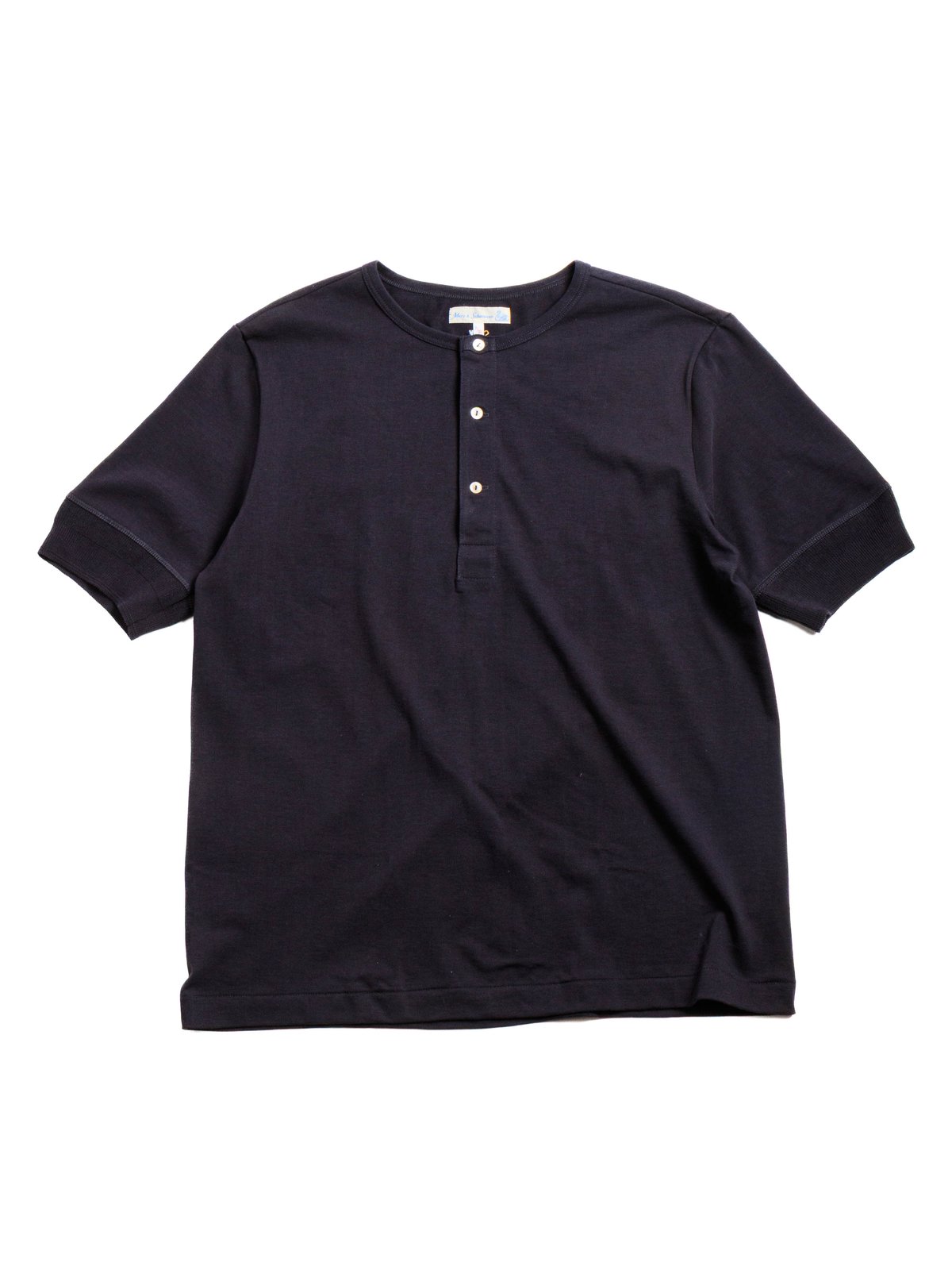 GOOD ORIGINALS 207 SHORT SLEEVE HENLEY MIDNIGHT - Image 1