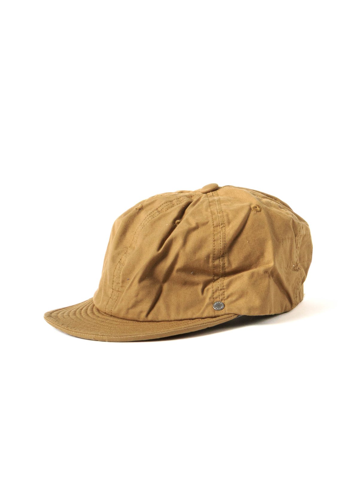 WAXED COTTON BALL CAP LEATHER BUCKLE BEIGE - Image 2