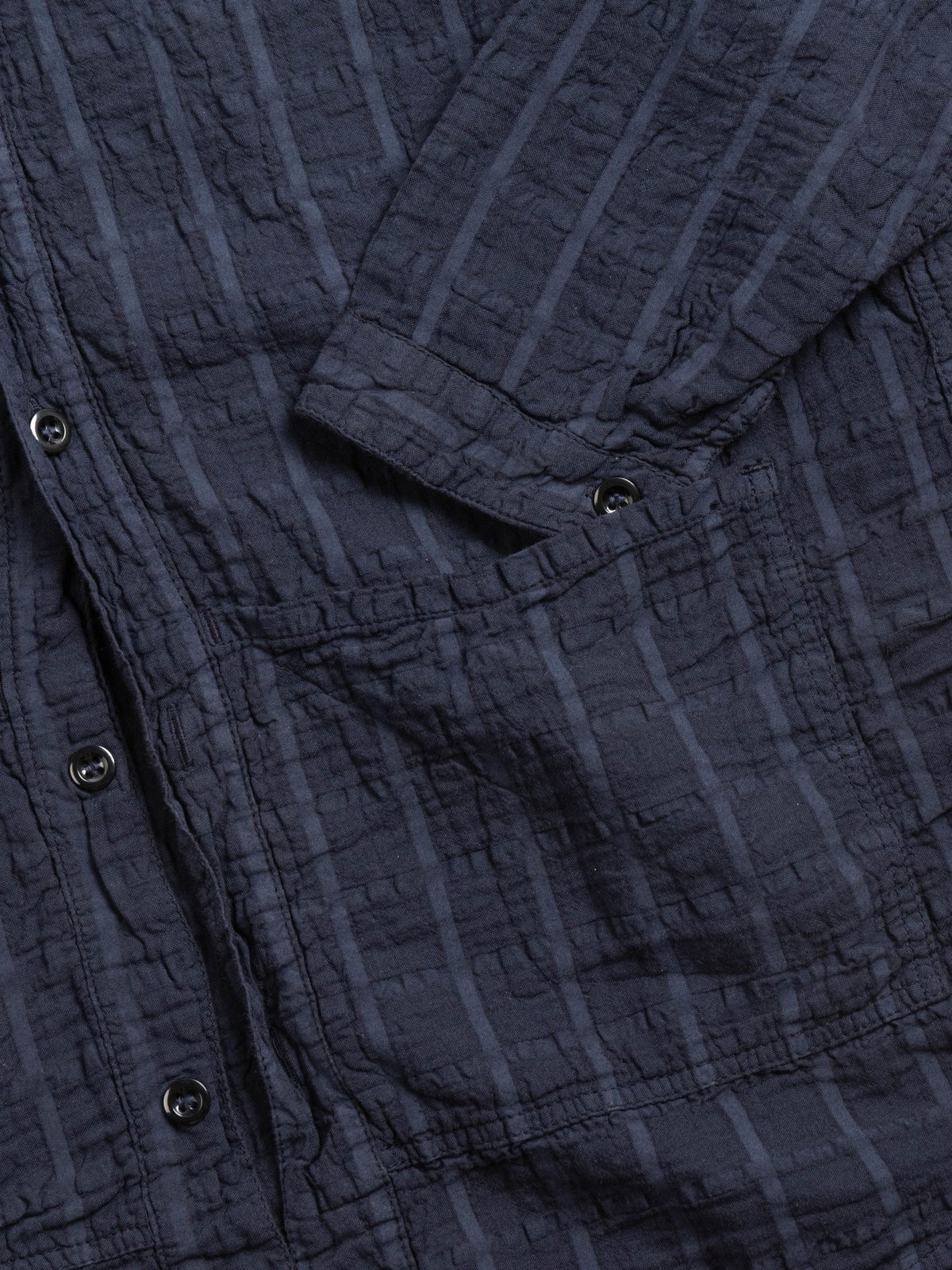 TYPE 468 FLIPPED COLLAR SHIRT AIRBAG CAMBRIC HADAL BLUE - Image 4