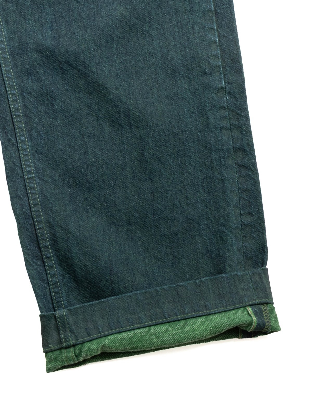 WORK 59 STRAIGHT JEAN ITALIAN SELVAGE DENIM MANTIS GREEN - Image 4