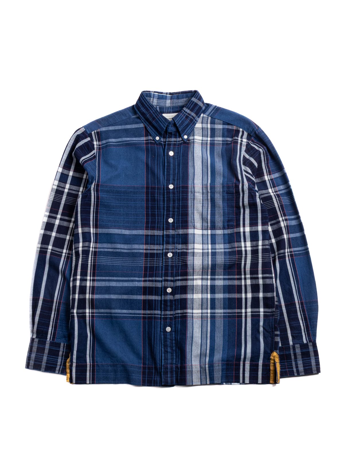 (OM45475.35) TBB HAND WOVEN NATURAL DYE ORGANIC STOUT WEAVE B.D. STRAIGHT HEM SHIRT - Image 1