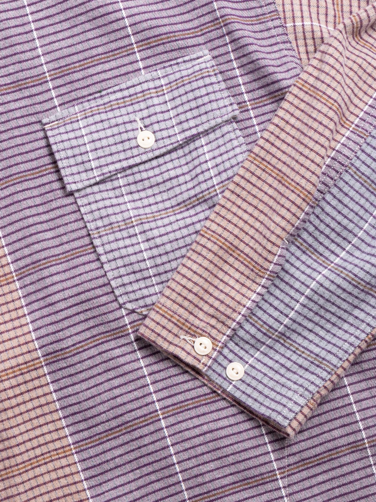 CAGOULE SHIRT MULTI COLOR COTTON COLOR BLOCK CHECK - Image 4