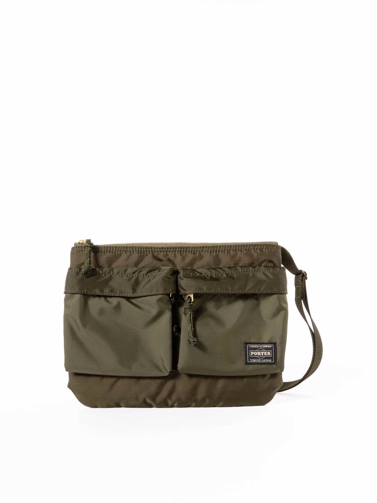 PORTER FORCE SHOULDER BAG 2 OLIVE - Image 1