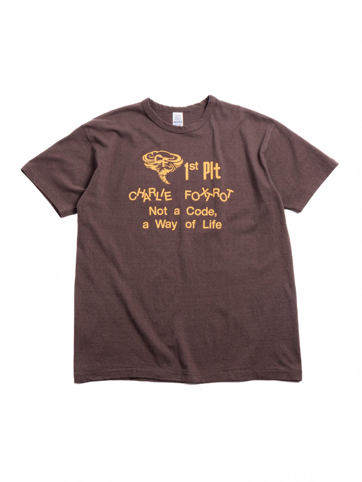 (4064) CF 1ST PLT TEE SHIRT CHARCOAL - Image 1