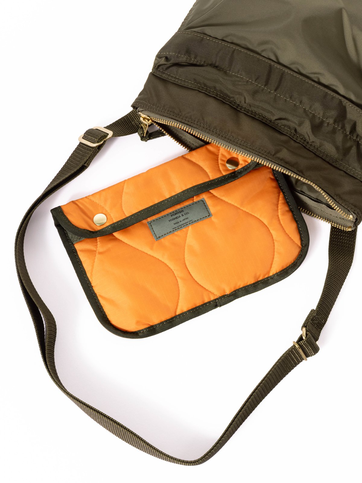 PORTER FORCE SHOULDER BAG OLIVE - Image 5
