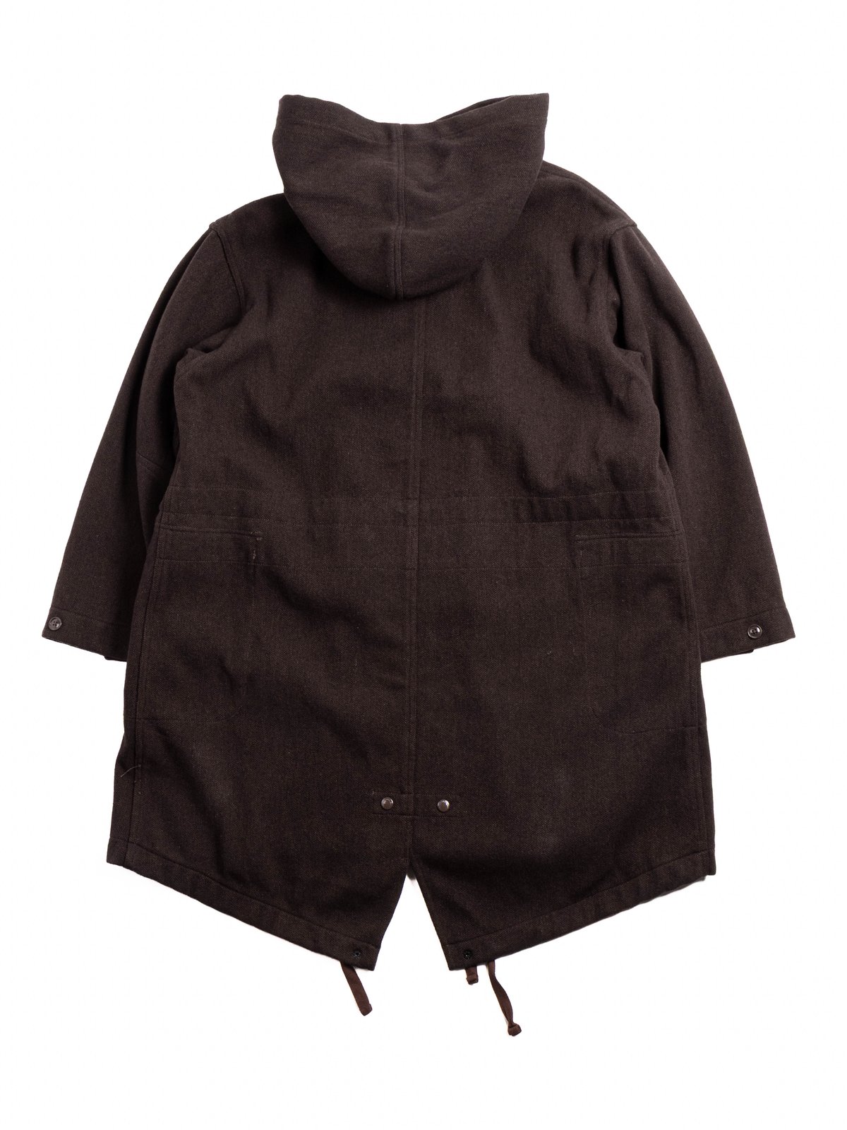 HIGHLAND PARKA DK. BROWN WOOL POLY HEAVY TWEED - Image 5