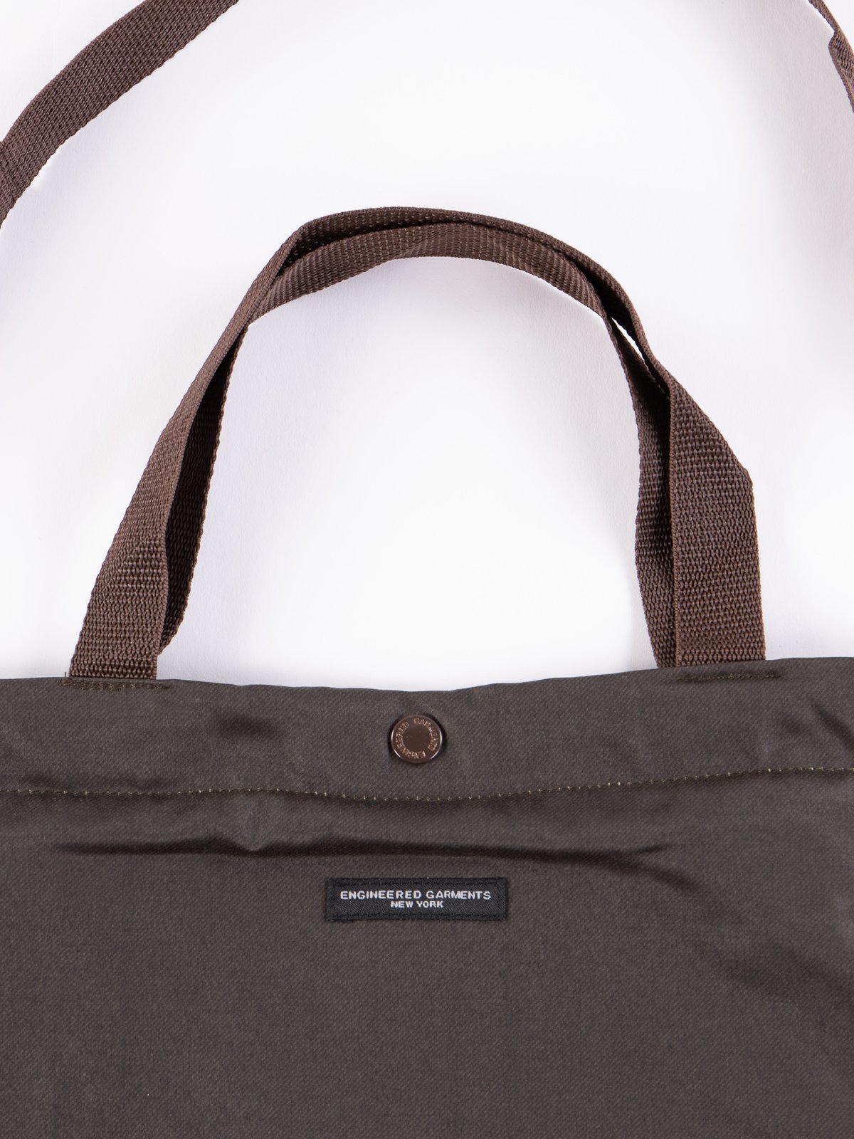 Dark Olive Coated Twill Carry All Tote By Engineered Garments The Bureau Belfast The Bureau Belfast