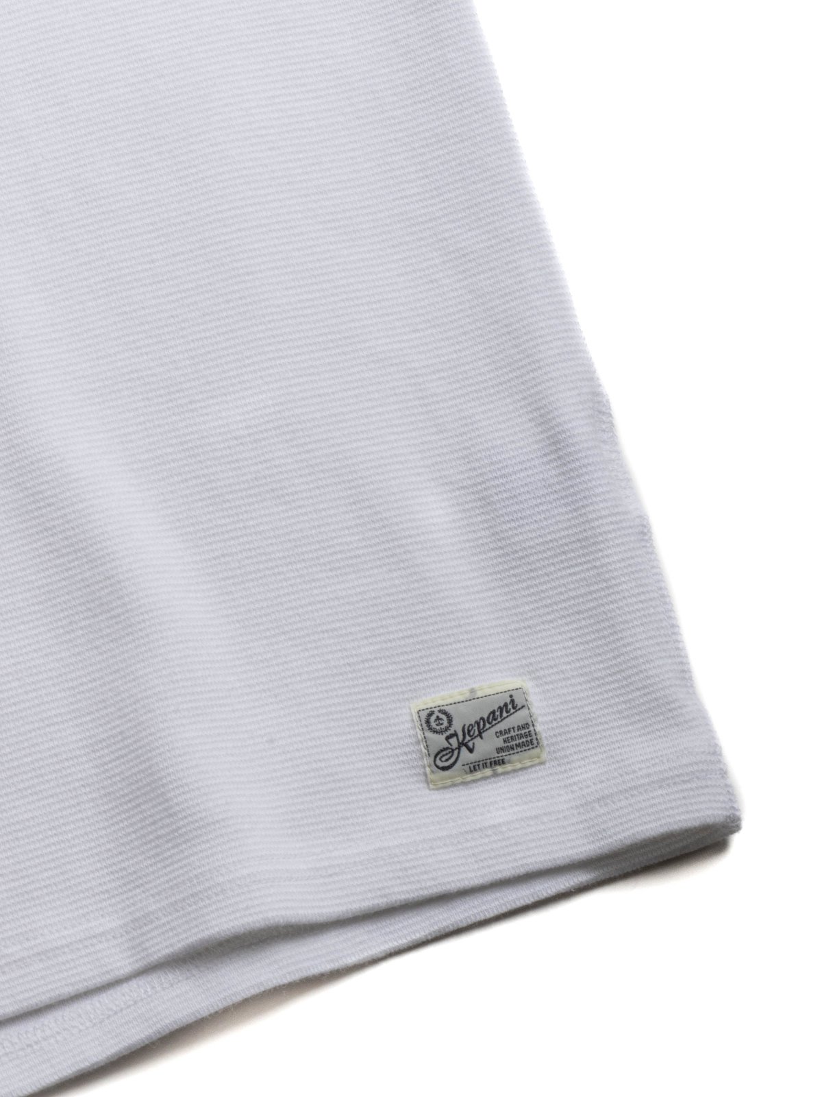 (KP9940MS) RAFFIA SPUN RIB SHORT SLEEVE HENLEY T&ndash;SHIRT WHITE - Image 3