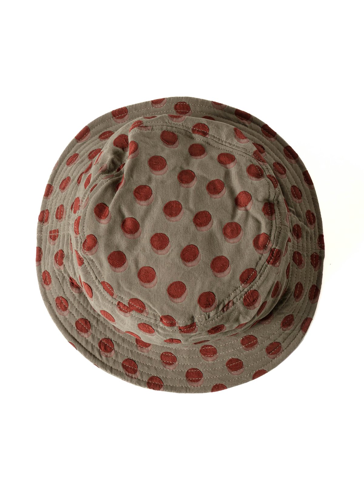 NEEDLES BUCKET HAT POLKA DOT JACQUARD BROWN - Image 3