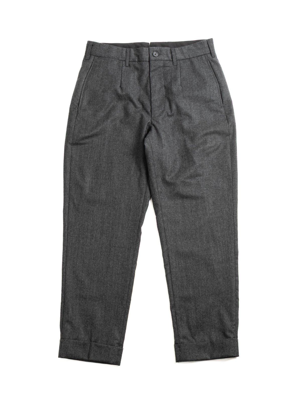 ANDOVER PANT CHARCOAL HIGH COUNT WORSTED WOOL - Image 1