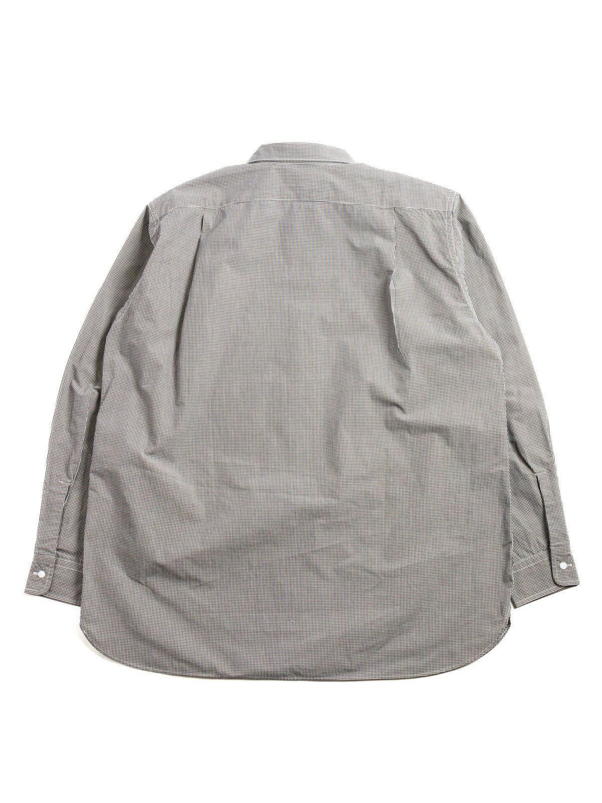 REGULAR COLLAR GINGHAM CHECK WIND SHIRT NAVY - Image 5