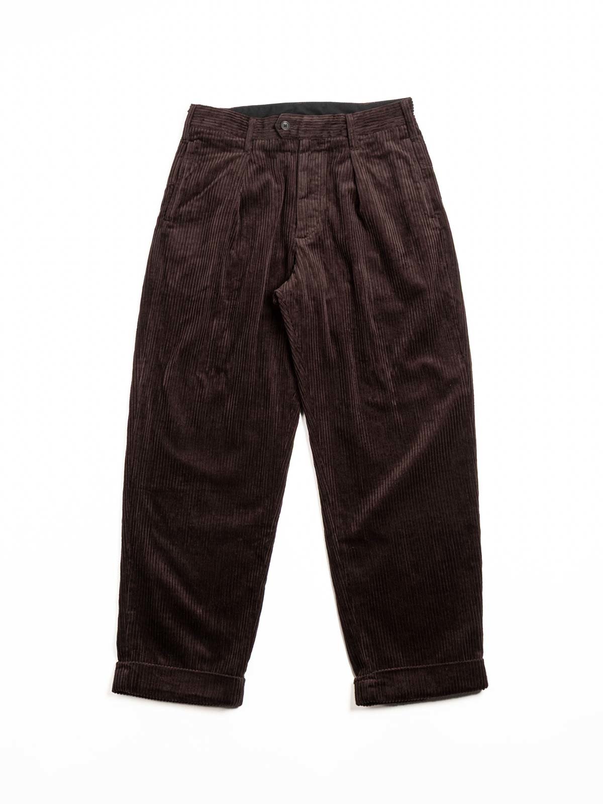 CARLYLE PANT / DK.BROWN COTTON 4.5W CORDUROY - Image 1