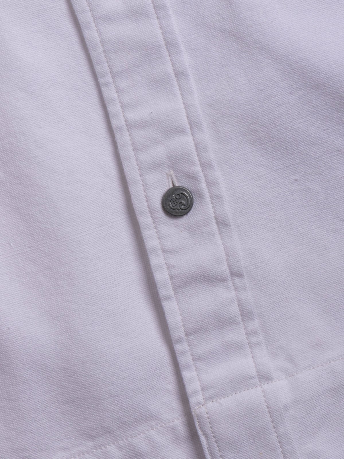 (OM45475.45) TBB HAND WOVEN 7oz TWO PLY OXFORD WEAVE STRAIGHT HEM SHIRT - Image 4