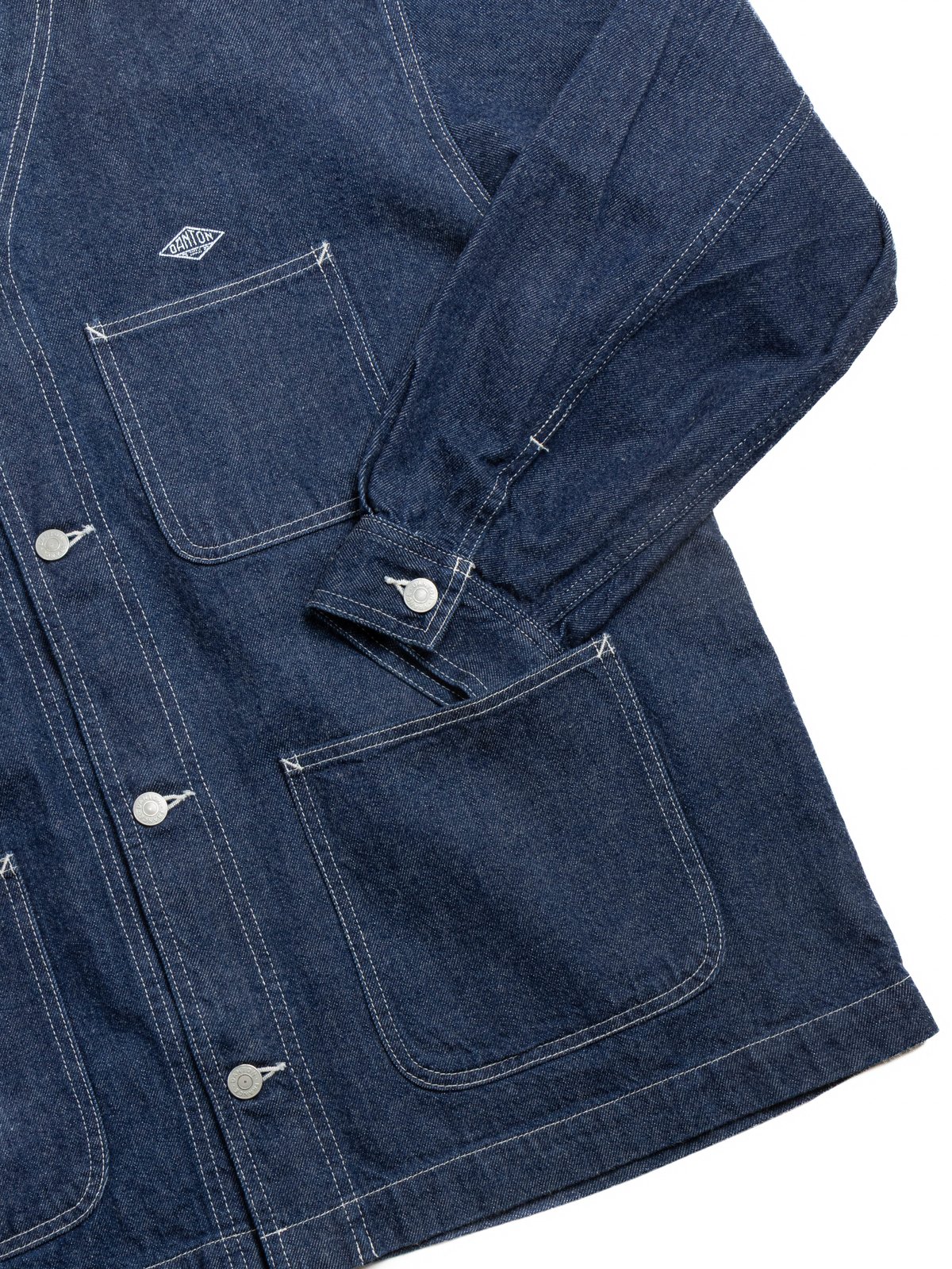 COLLARLESS JACKET 110Z DENIM INDIGO - Image 3