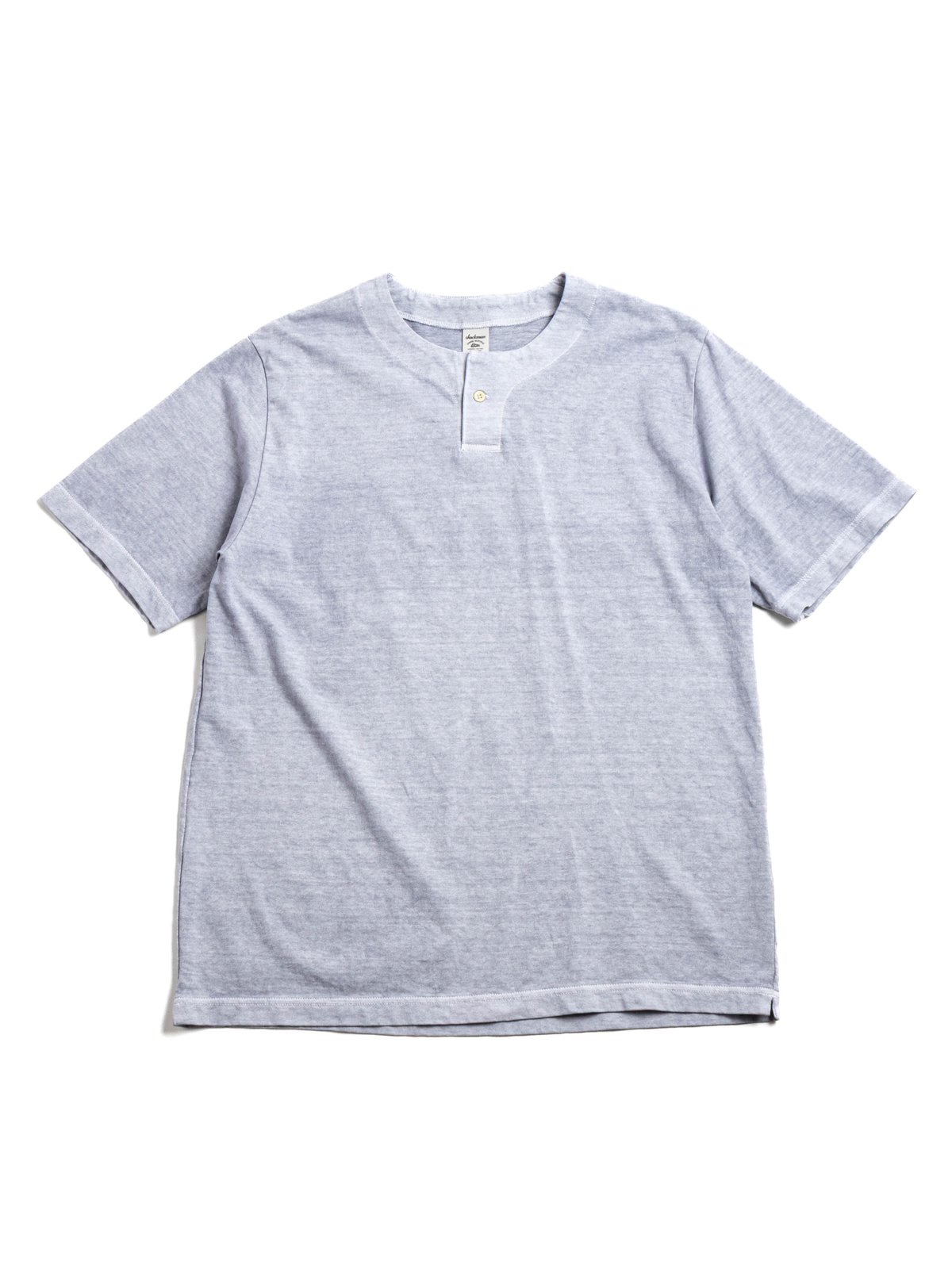 HENLEY–NECK S/S T–SHIRT P.D FADE LILAC - Image 1