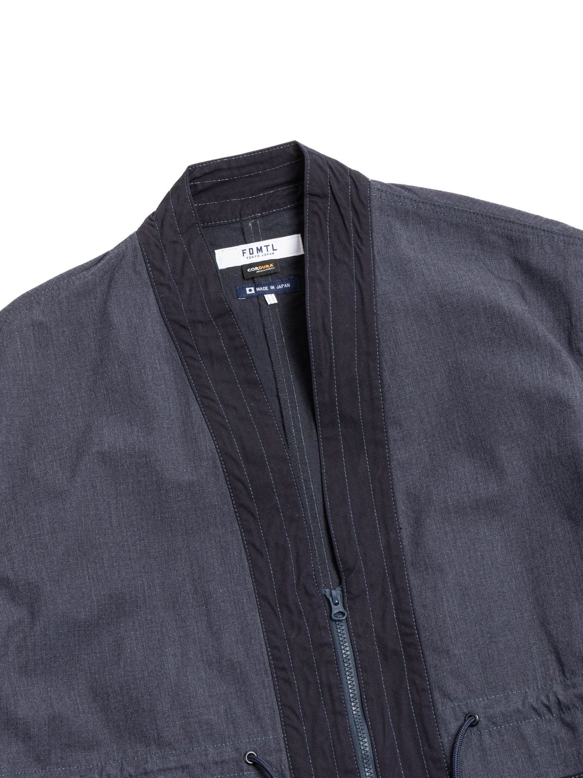 FDMTL HAORI COAT NAVY - Image 1