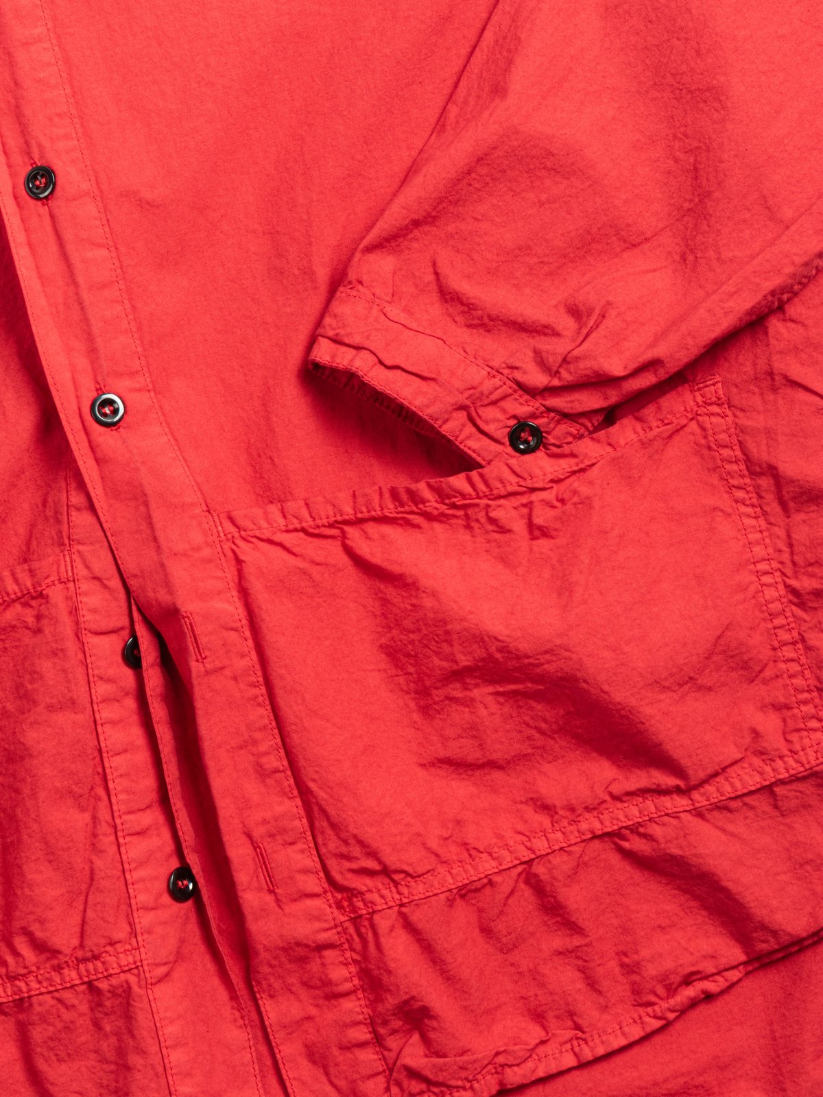TYPE 468 FLIPPED COLLAR SHIRT ECRU LAWN ROYAL MAIL RED - Image 3