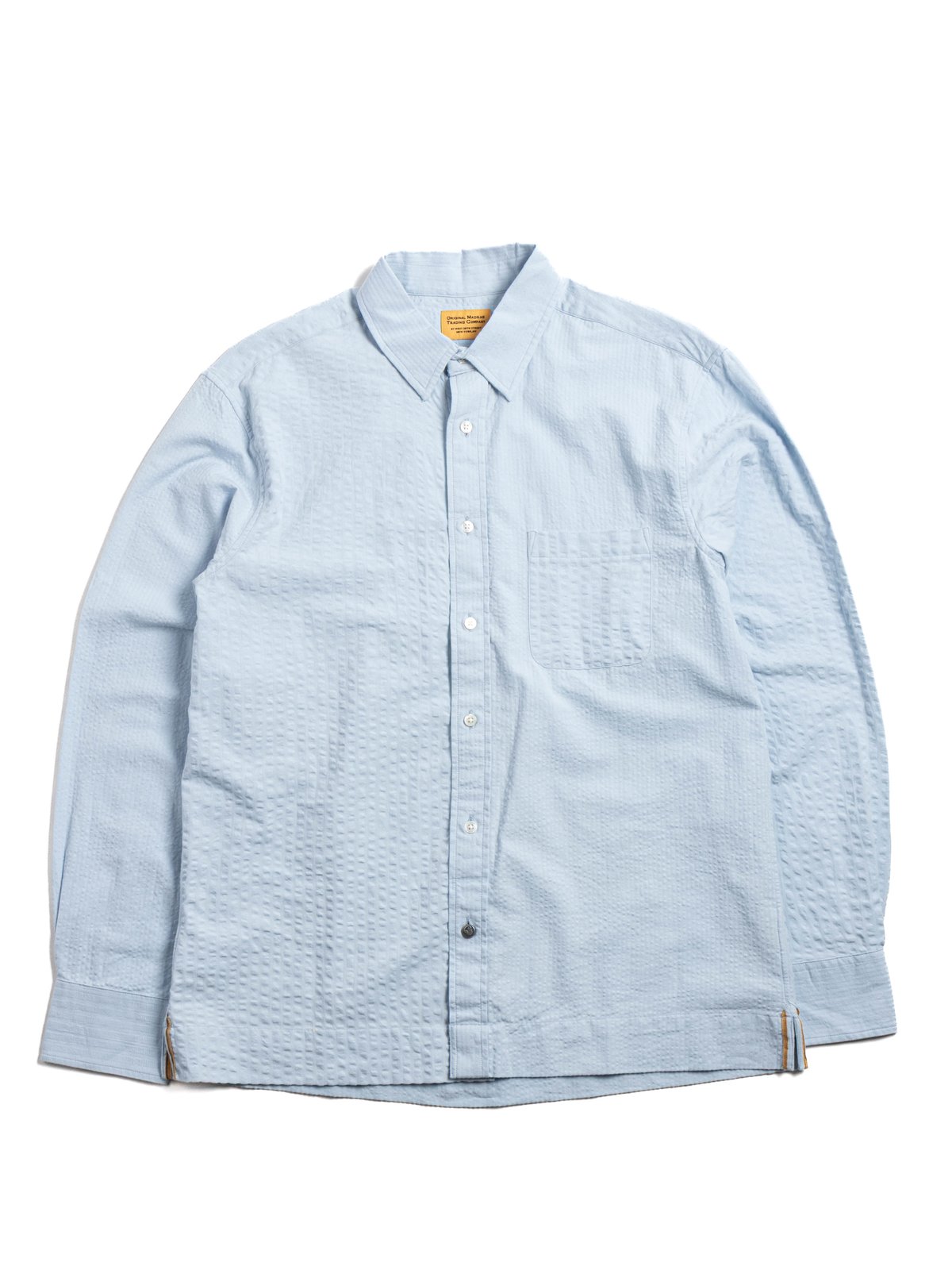 (OM45645.33) ENGINEERED SEERSUCKER WEAVE SHIRT BLUE - Image 1
