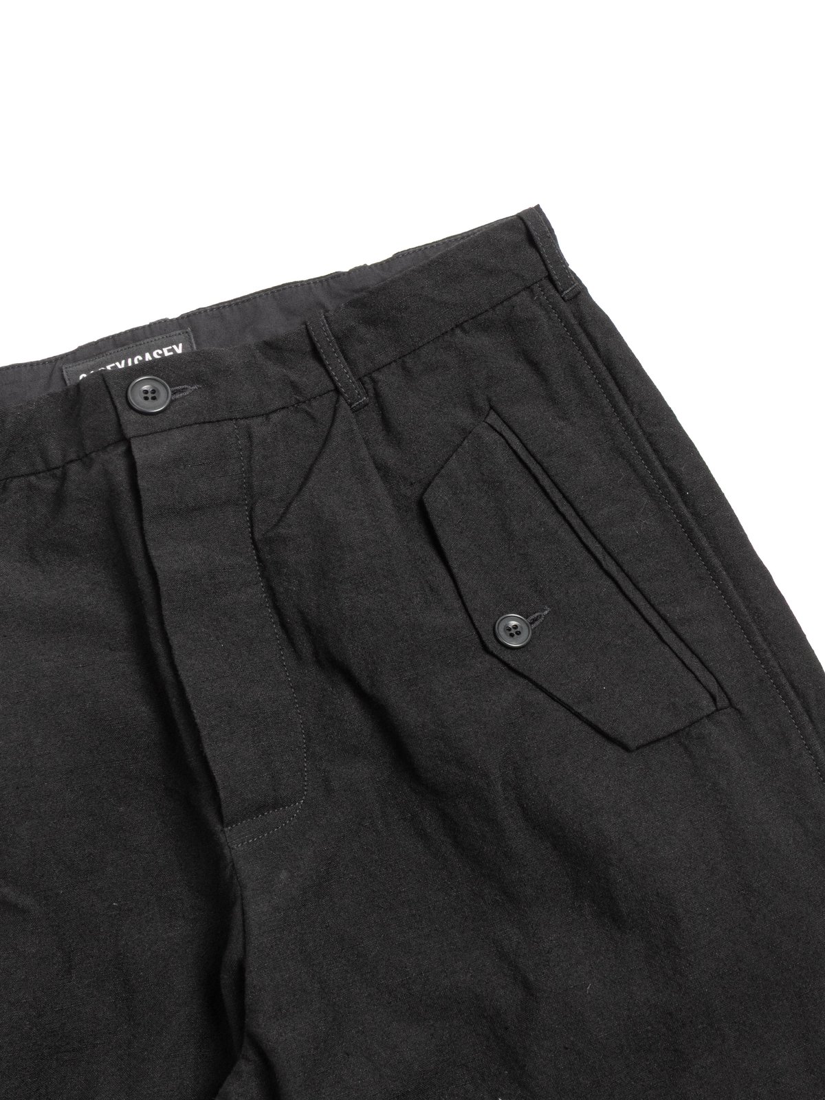 HIROSHI PANT &ndash; LIN WOOL &ndash; BLACK - Image 2