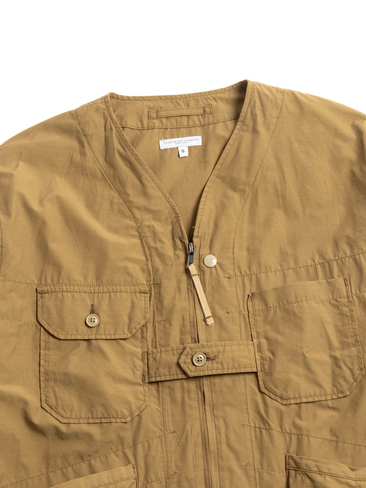 CARDIGAN JACKET BROWN LT.WEIGHT NYCO CLOTH - Image 2