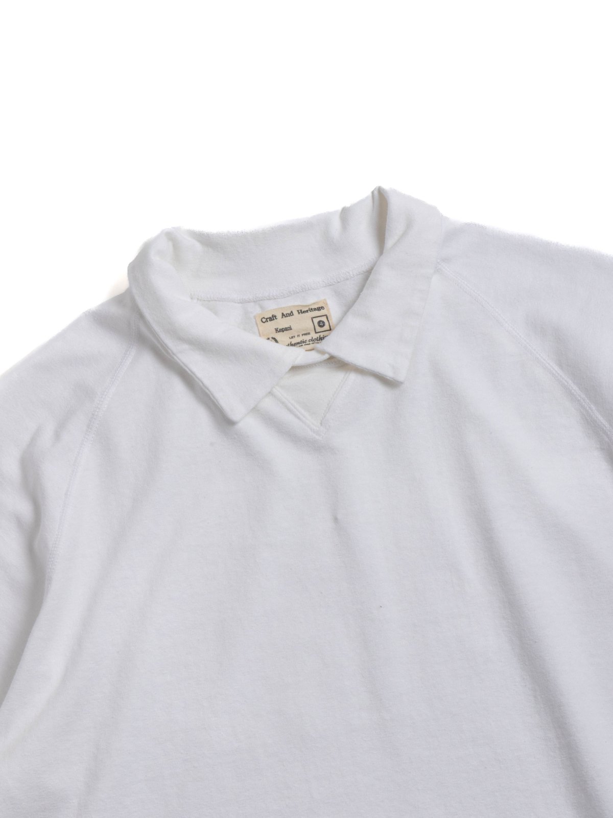 (KP2417ST ) RAFFIA JERSEY GUSSET SKIPPER WHITE - Image 1