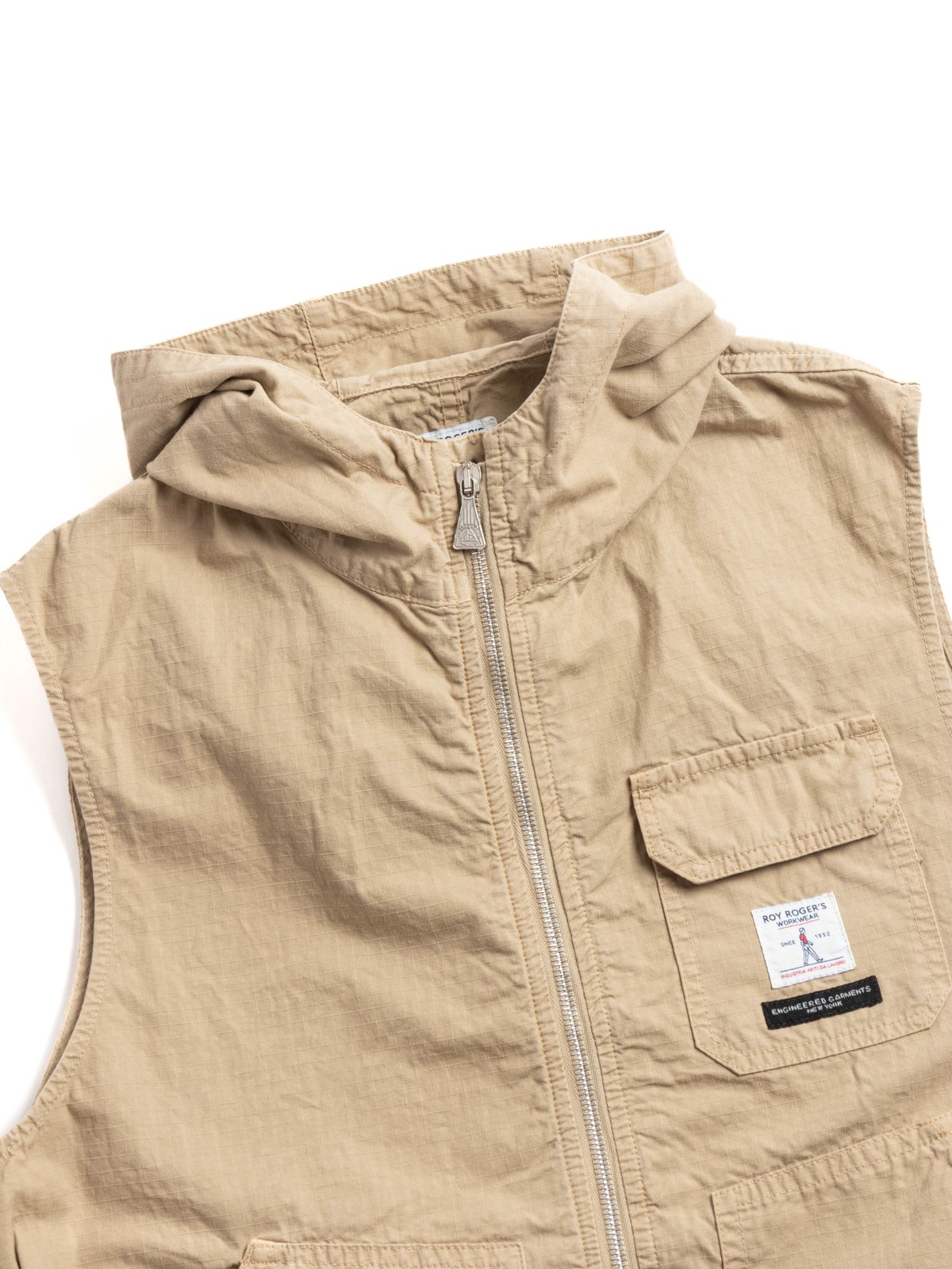 FIELD VEST RIPSTOP GARMENT DYED KHAKI - Image 2