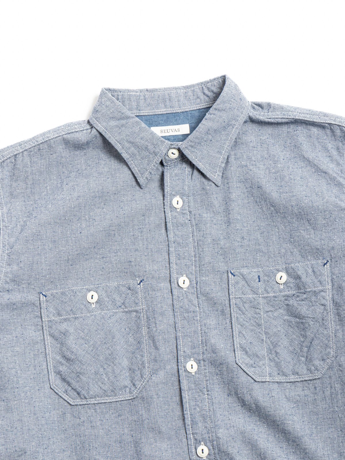 (SV&ndash;SH&ndash;031) COTTON SILK WORK SHIRT MINI CHECK - Image 2