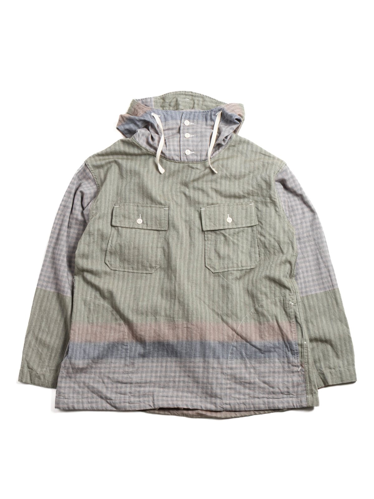 CAGOULE SHIRT MULTI COLOR SMOKY HORIZONTALl STRIPE - Image 1