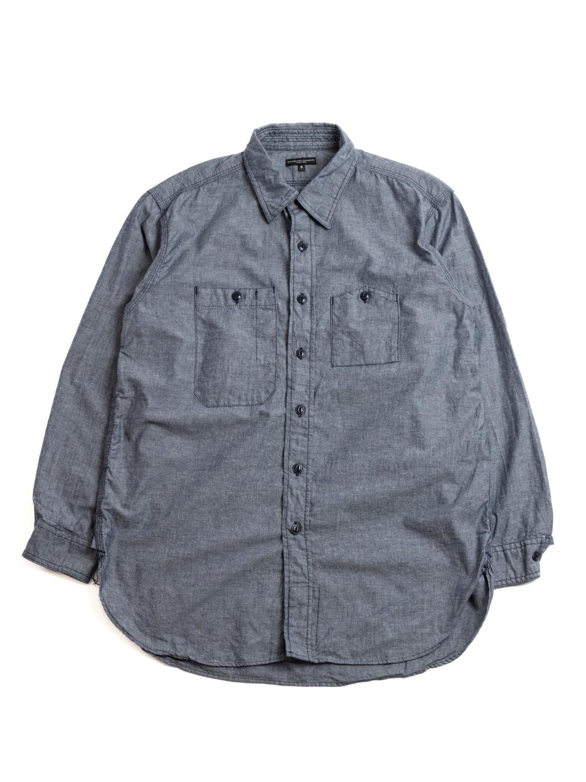 WORK SHIRT INDIGO COTTON CHAMBRAY - Image 1