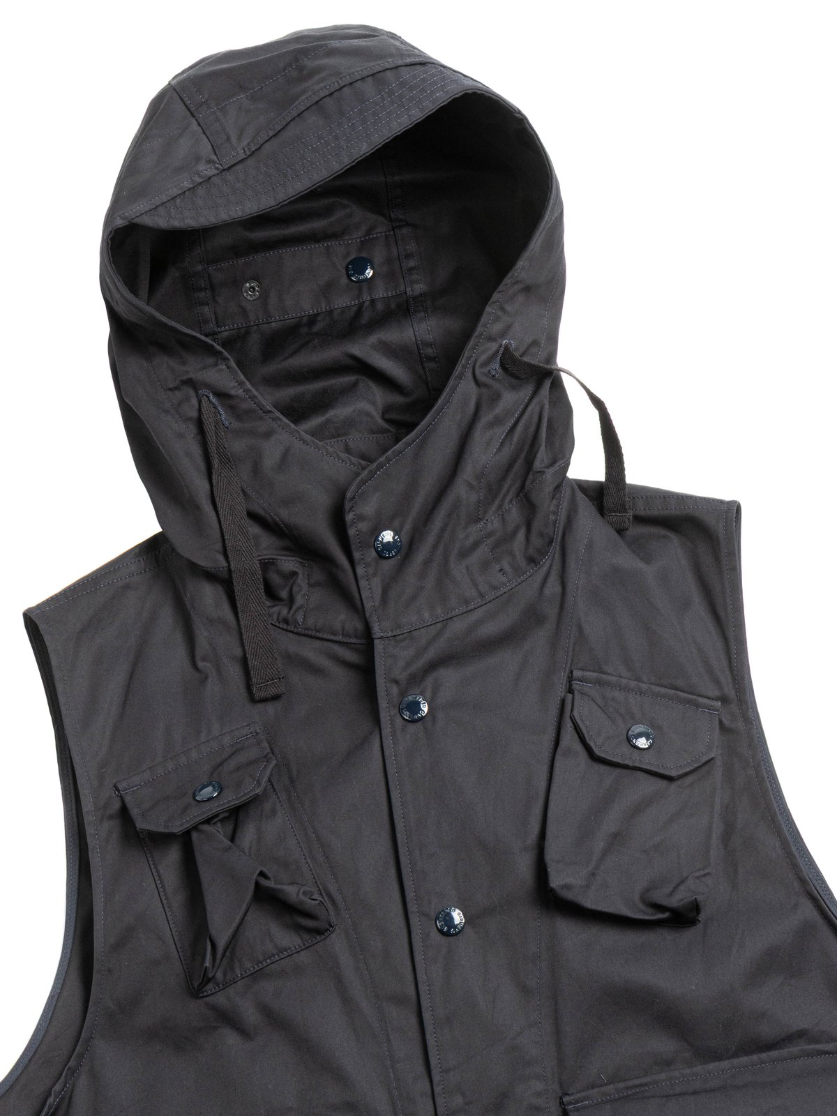 FIELD VEST DK. NAVY COTTON VENTILE TWILL - Image 3