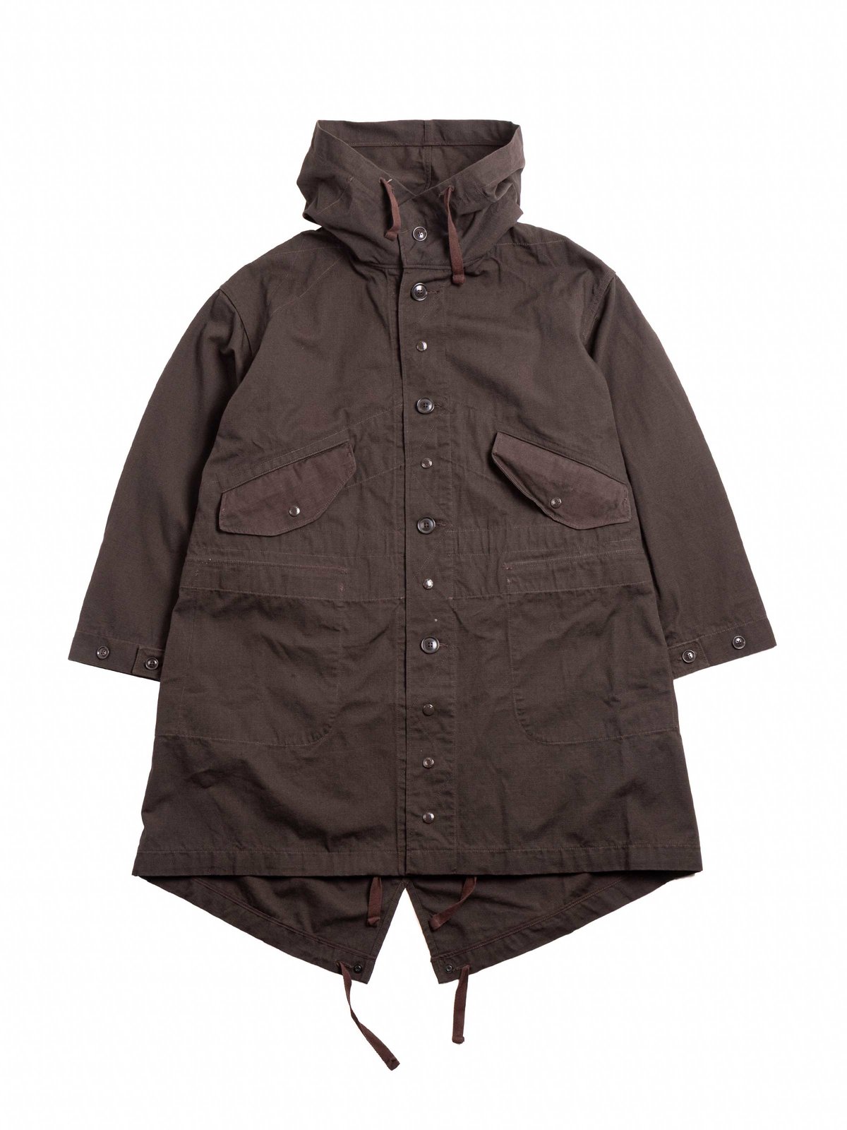 HIGHLAND PARKA DK. BROWN HEAVYWEIGHT COTTON RIPSTOP - Image 1