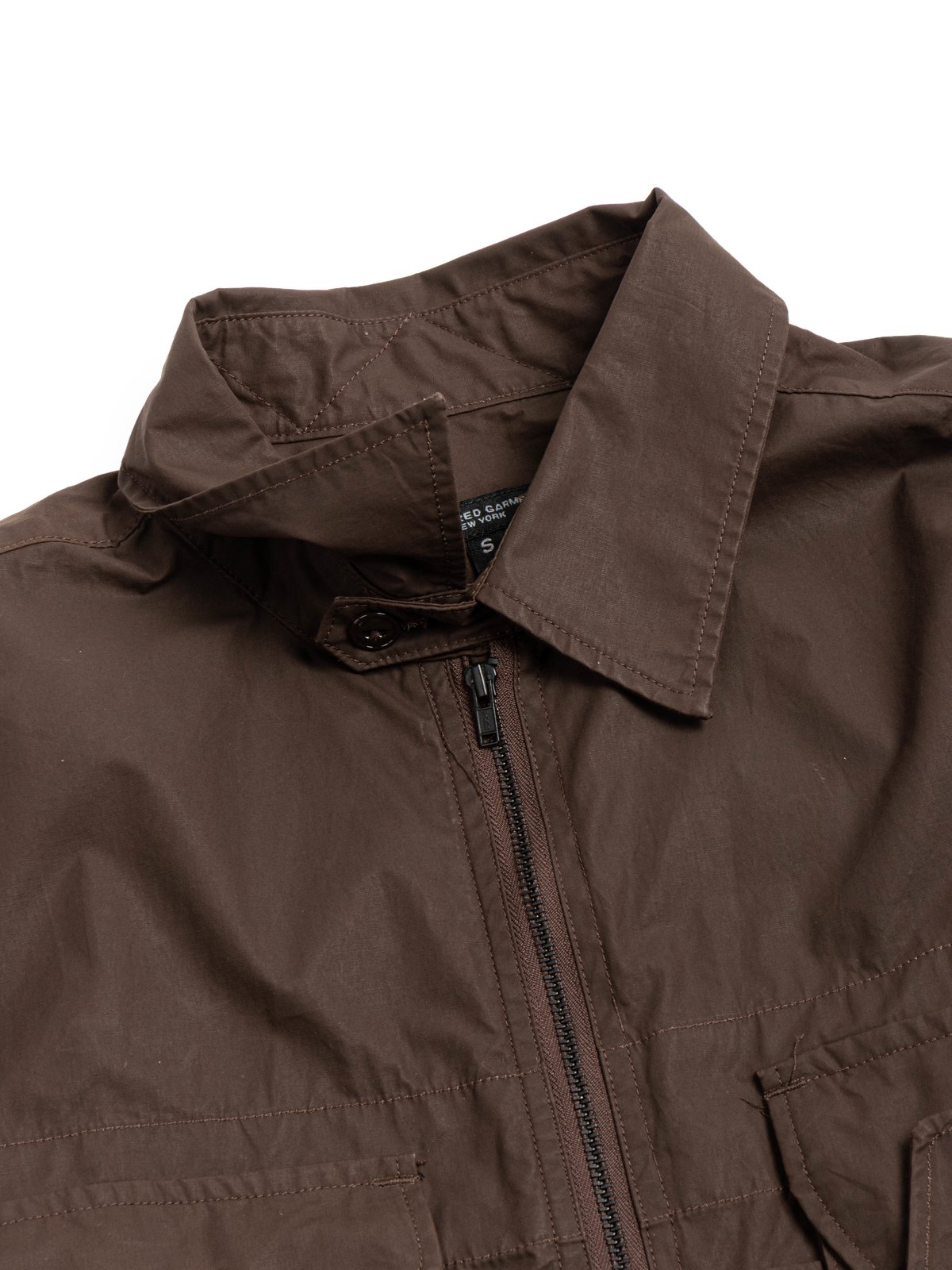 BINOCULAR SHIRT / Dk.BROWN COTTON LT.WEIGHT COATED CLOTH - Image 3