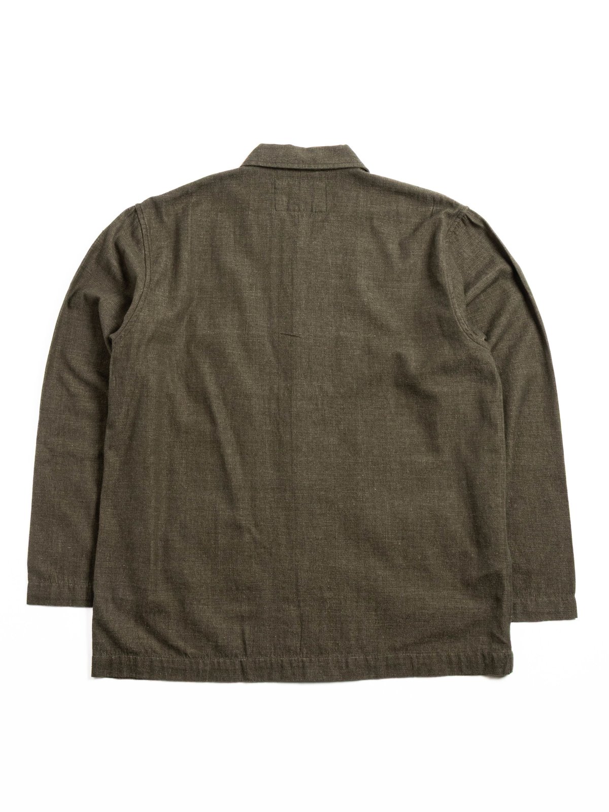 (OM45645.80) 8oz TWIN WEAVE CHAMBRAY WEAVE SHIRT JACKET OLIVE - Image 4