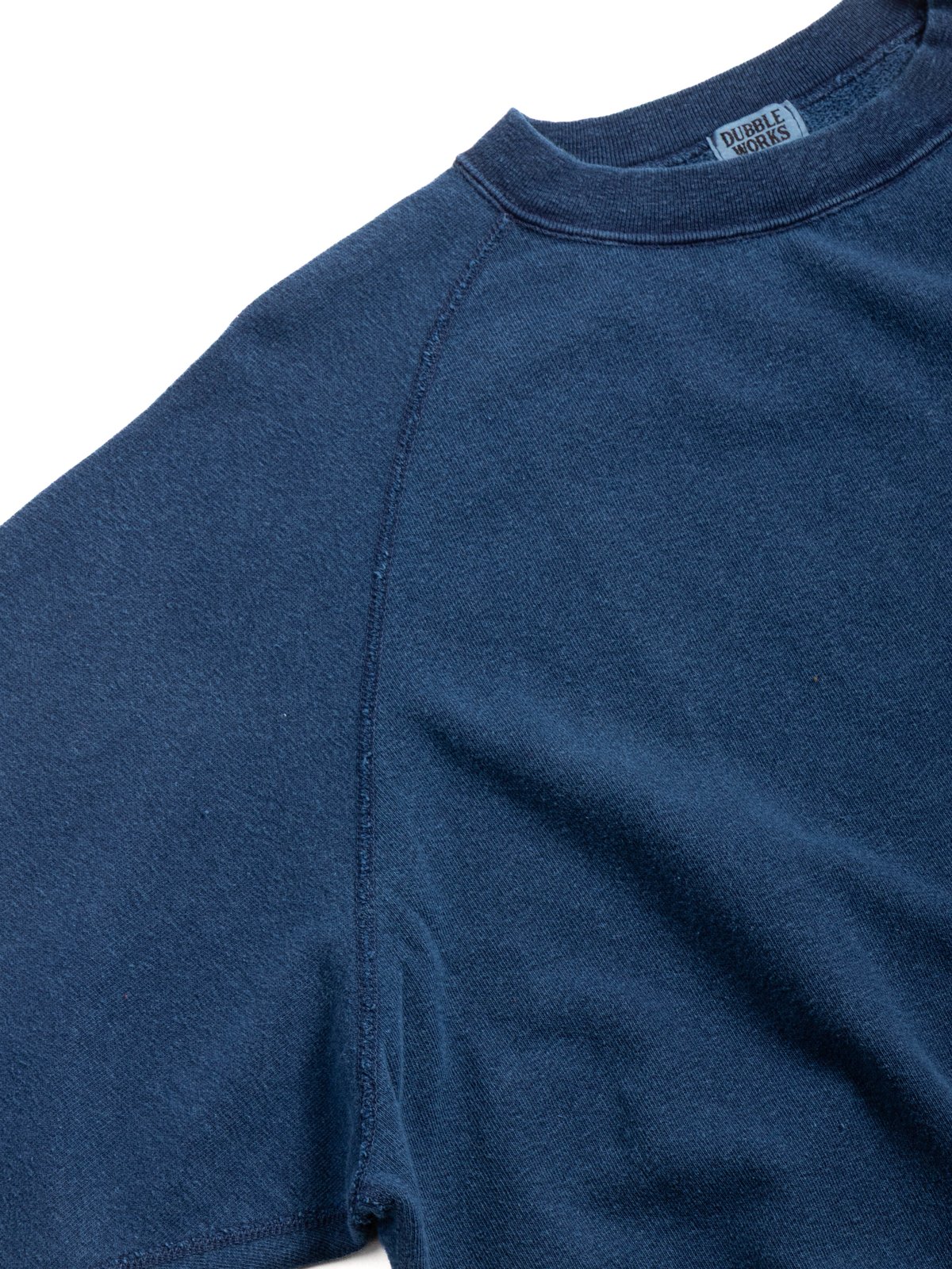 (LOT 74001IND) CUT OFF SLEEVE SWEATSHIRT / INDIGO - Image 2