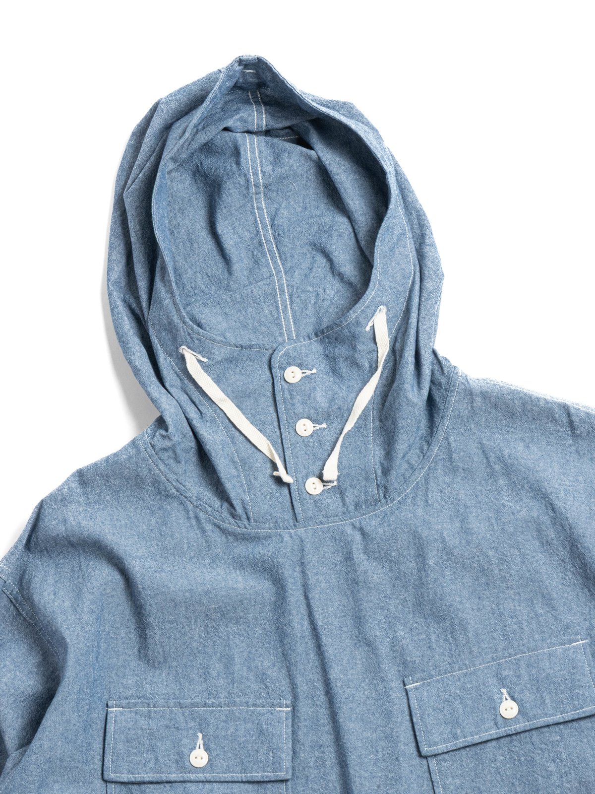 CAGOULE SHIRT LIGHT BLUE 4.5OZ COTTON CHAMBRAY - Image 3