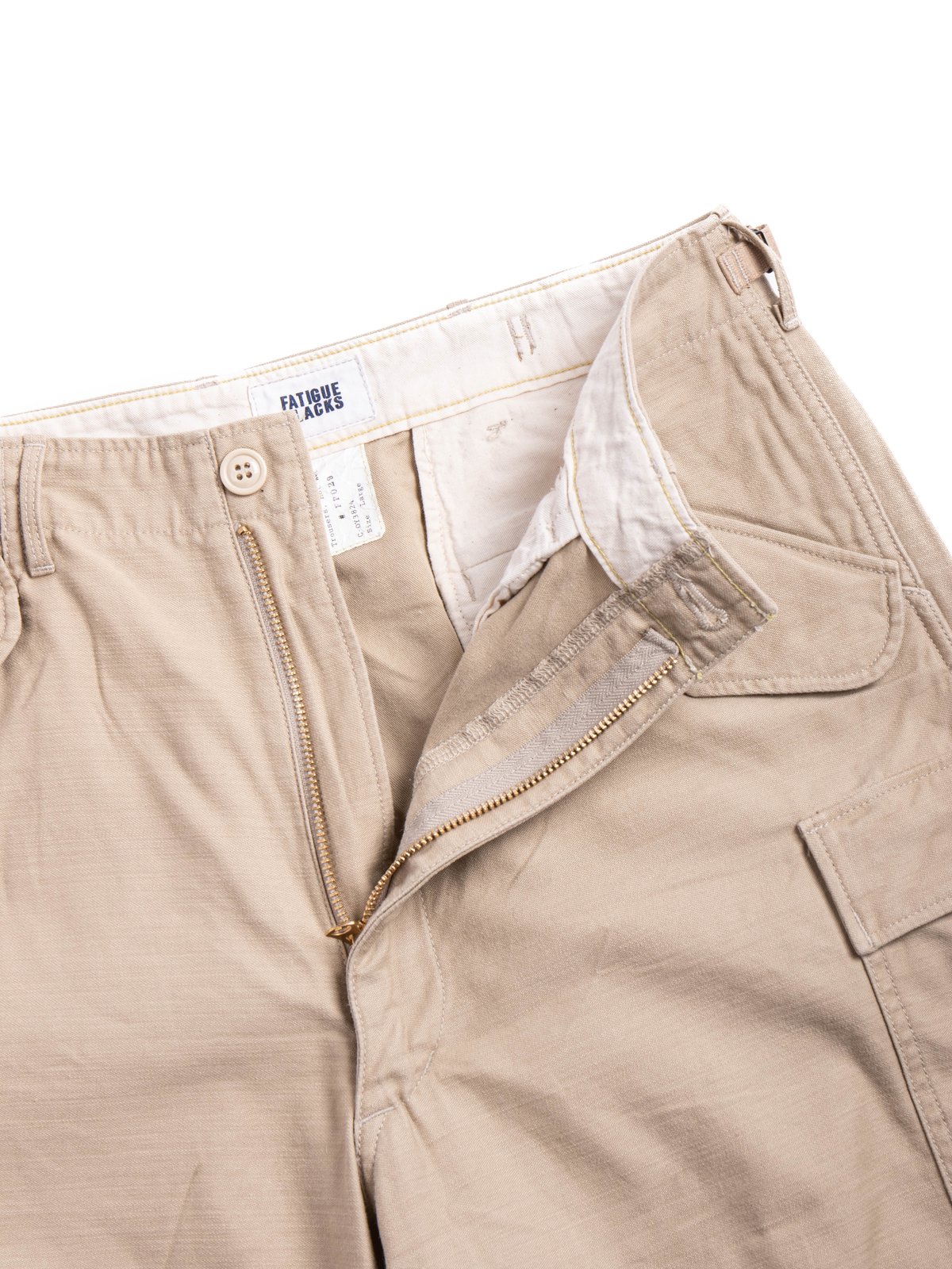 (FP029) M–51 SHORTS / BEIGE w/ Bio–wash - Image 3
