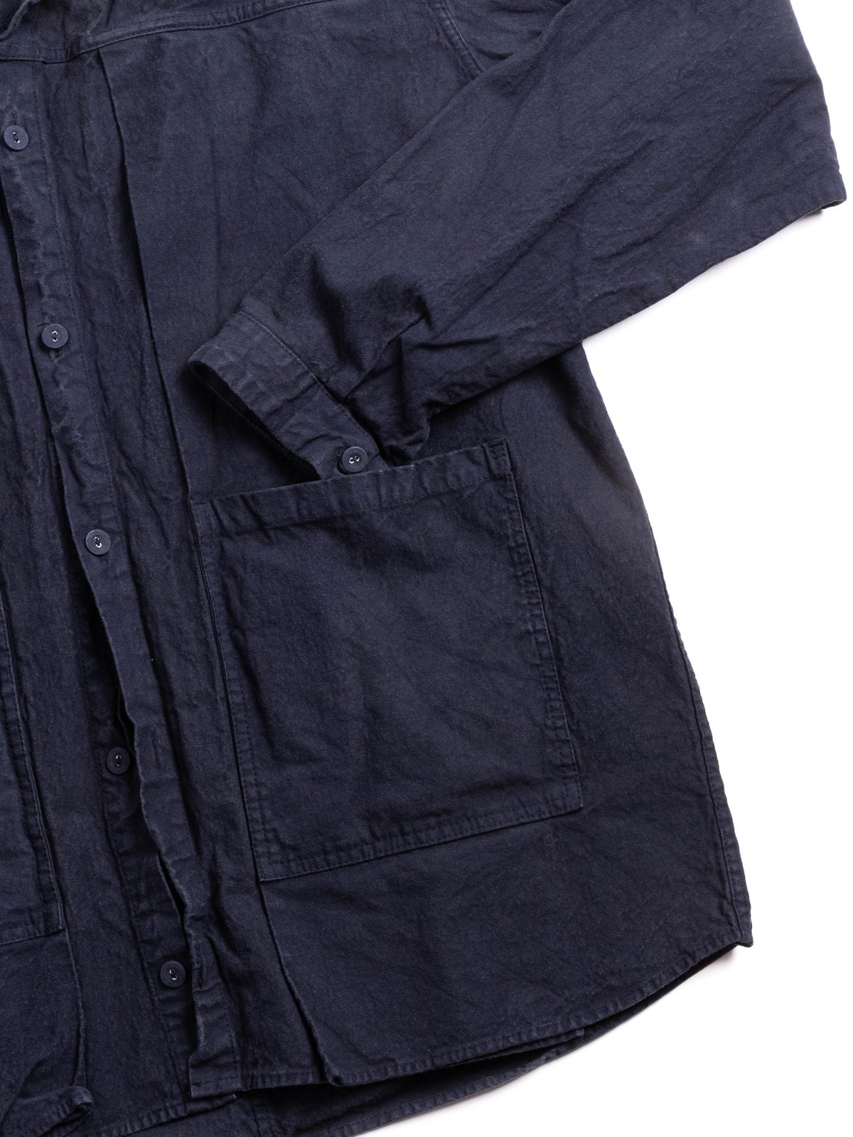 TYPE 402 TWO BIRDS SHIRT COTTON DROP CLOTH HADAL BLUE - Image 3