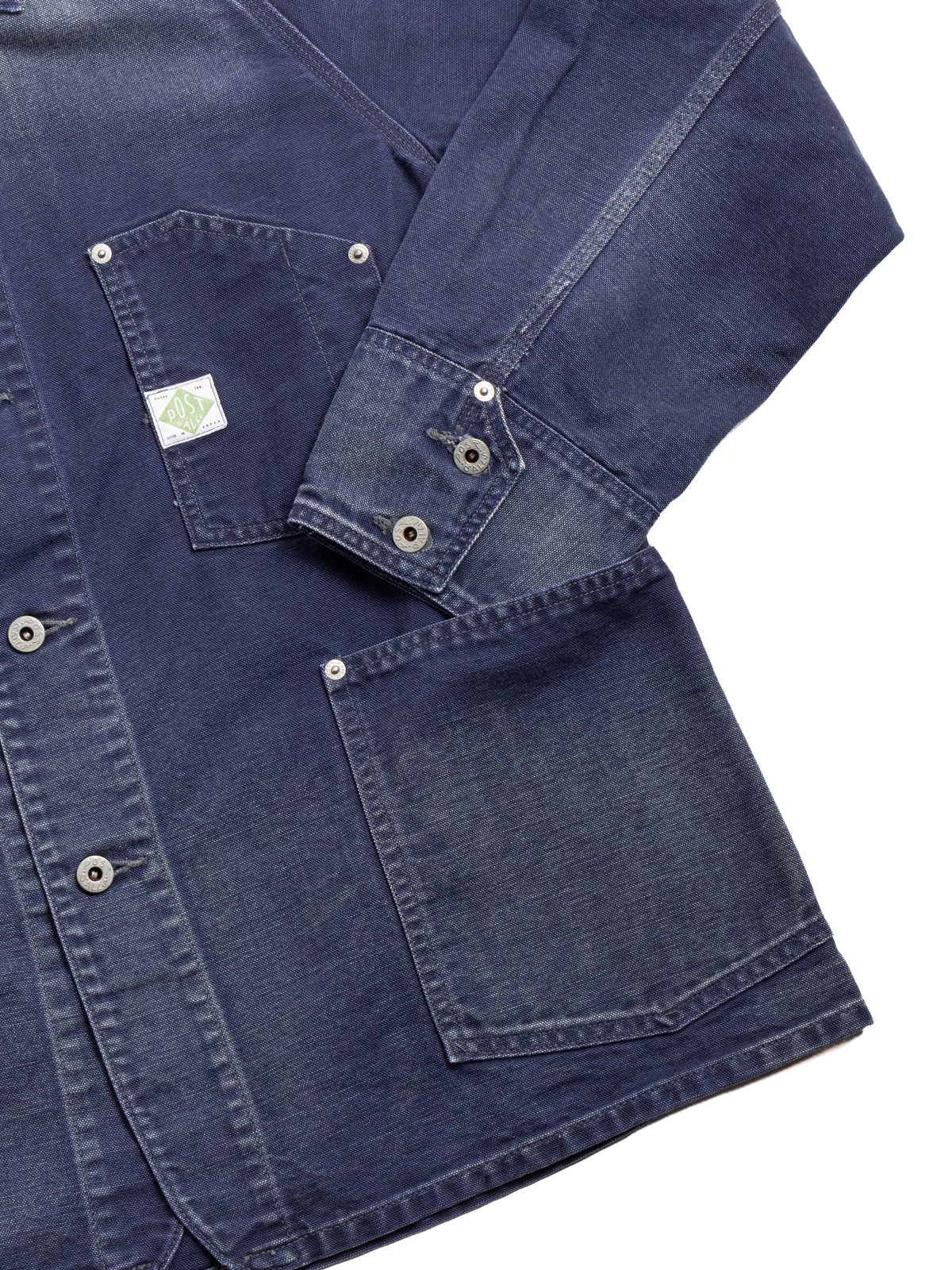 (1102&ndash;CN) ENGINEERS&rsquo; JACKET / VINTAGE CANVAS / NAVY BIO STONE WASH - Image 3