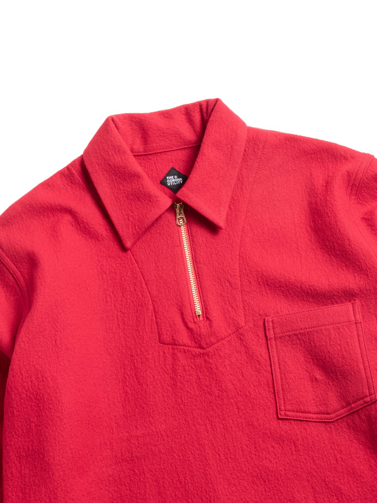 (CSJ006) CORONA HALF ZIP SAILOR JACKET RED - Image 2