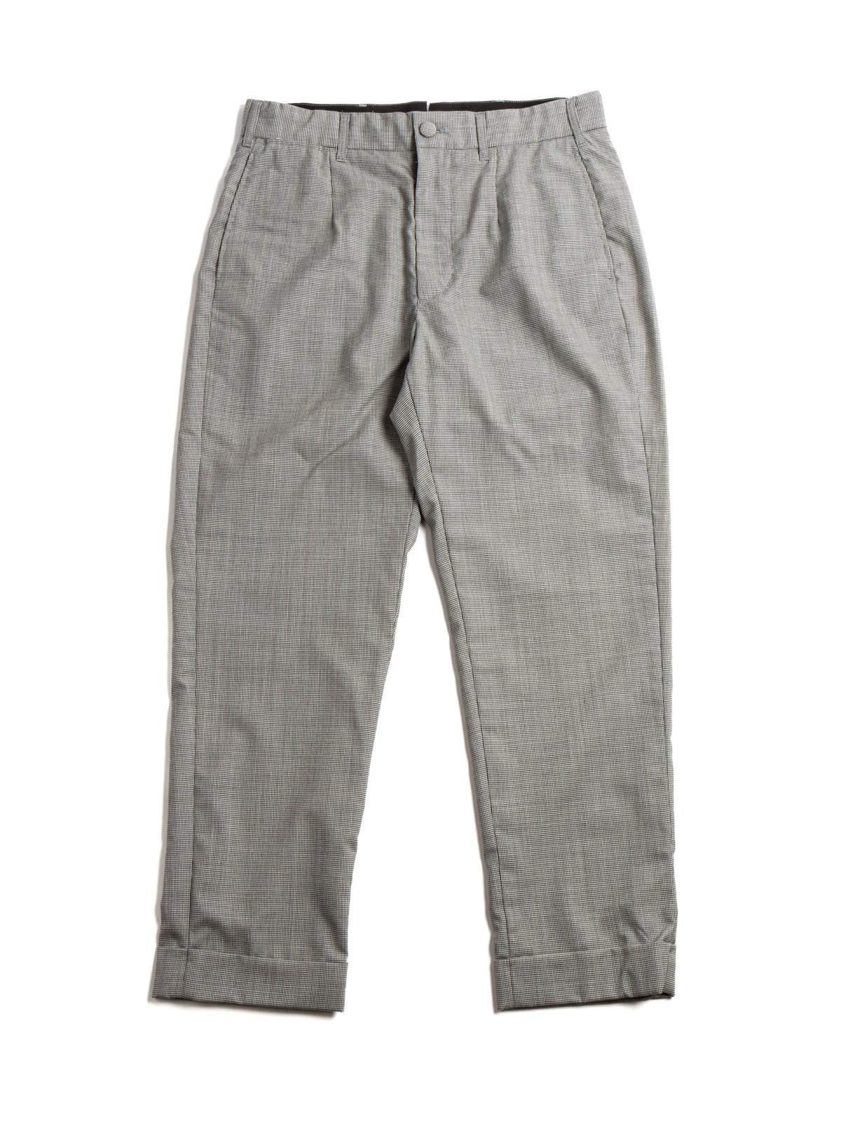 ANDOVER PANT GREY MICRO HOUNDSTOOTH TROPICAL WOOL  - Image 1