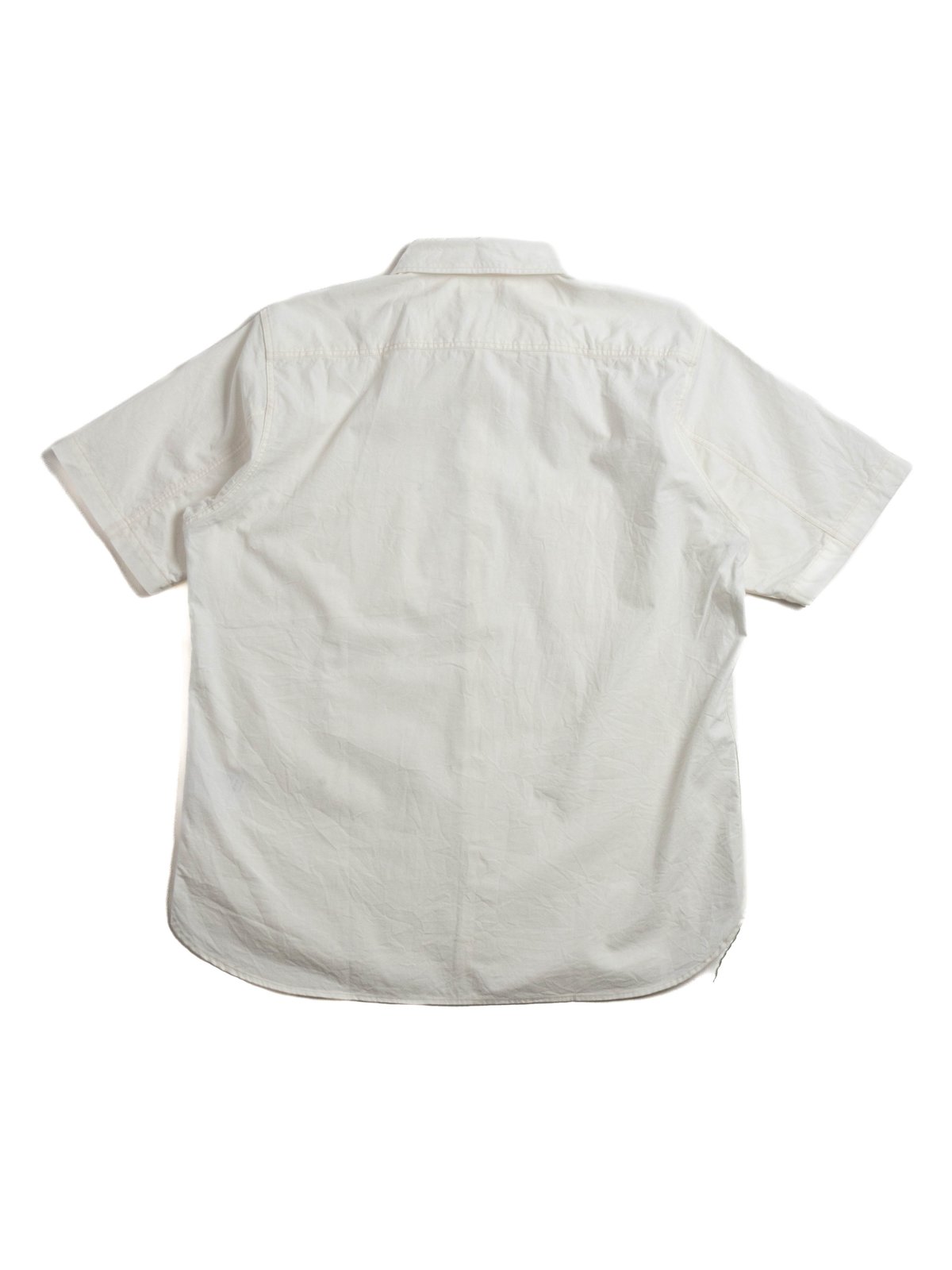 SELVEDGE CHAMBRAY WORK S/S SHIRT WHITE - Image 4