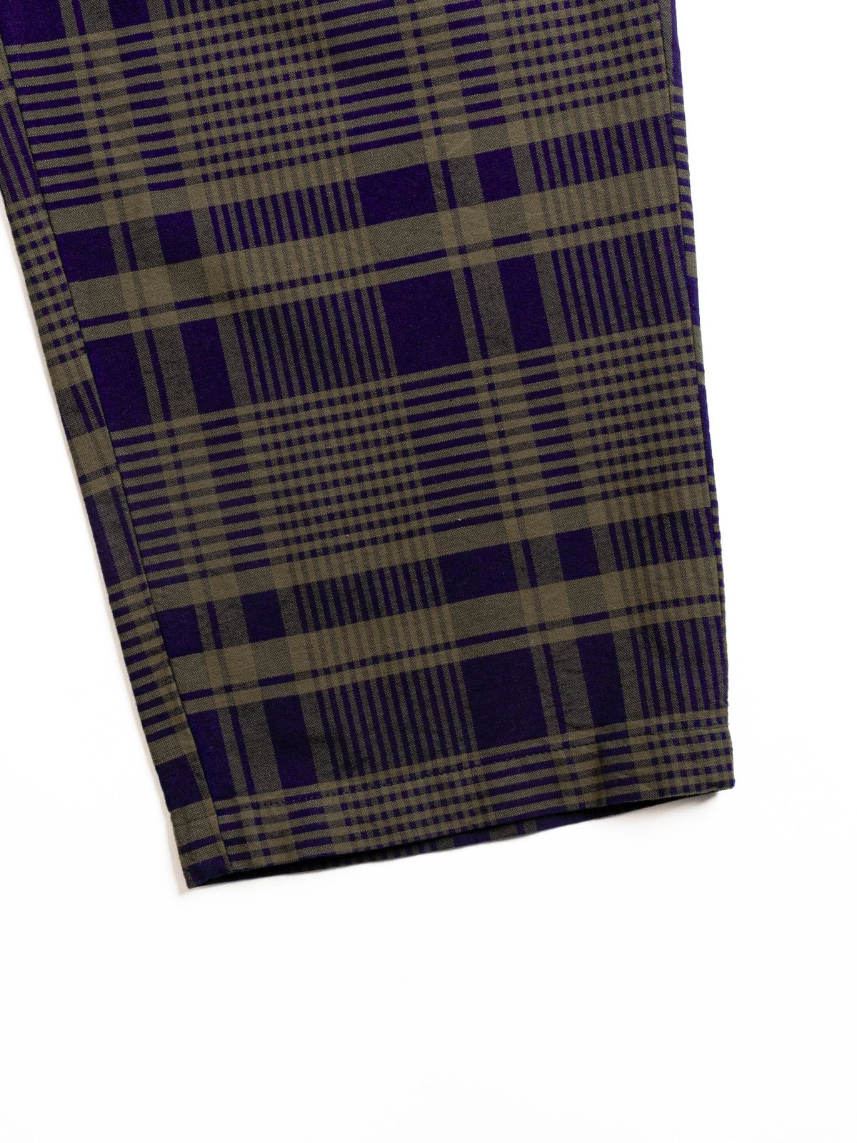 CARLYLE PANT NAVY/OLIVE COTTON PLAID - Image 4