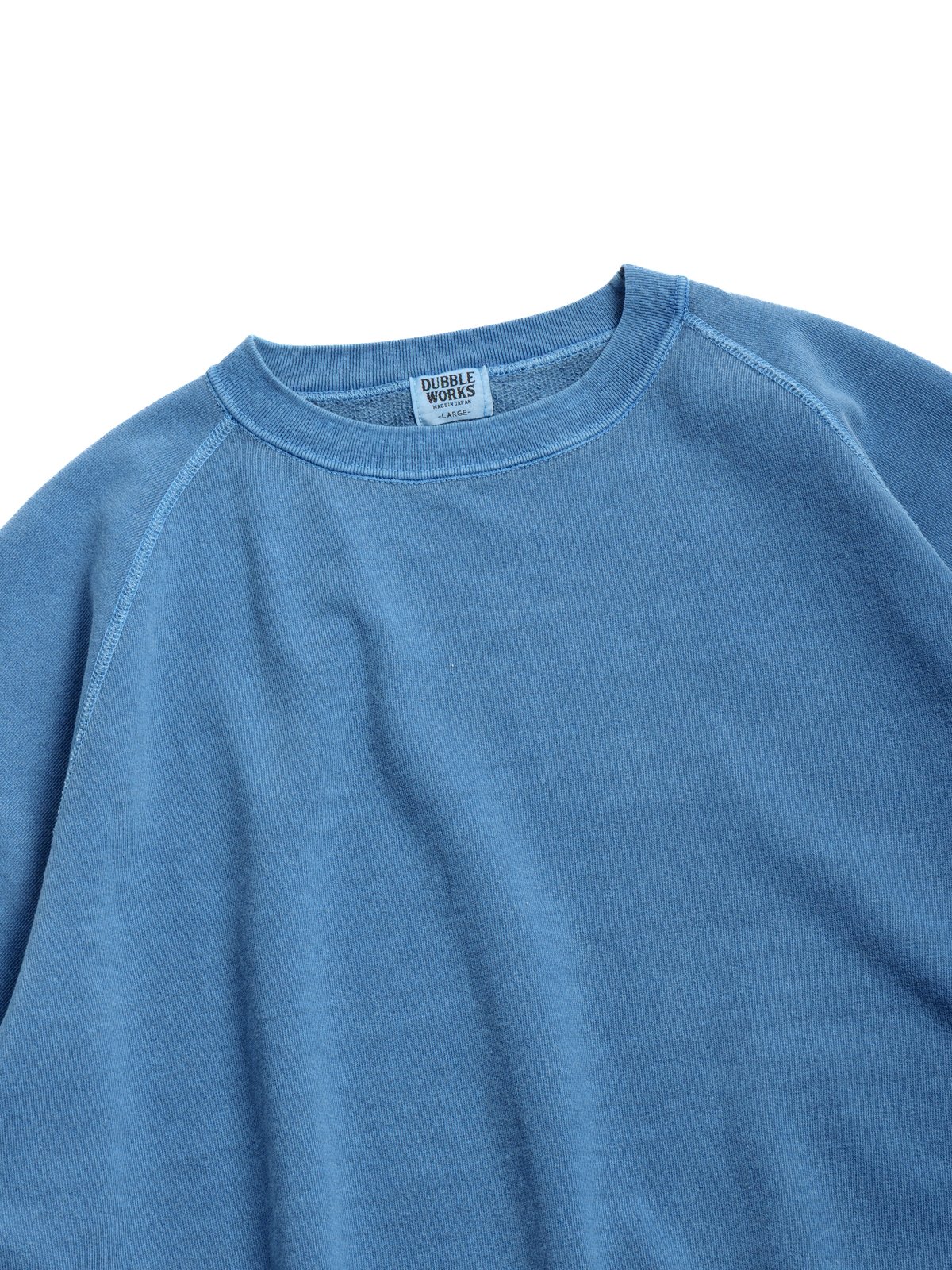 (LOT 74001PD) CUT OFF SLEEVE SWEAT SHIRT P.D. LIGHT INDIGO - Image 2