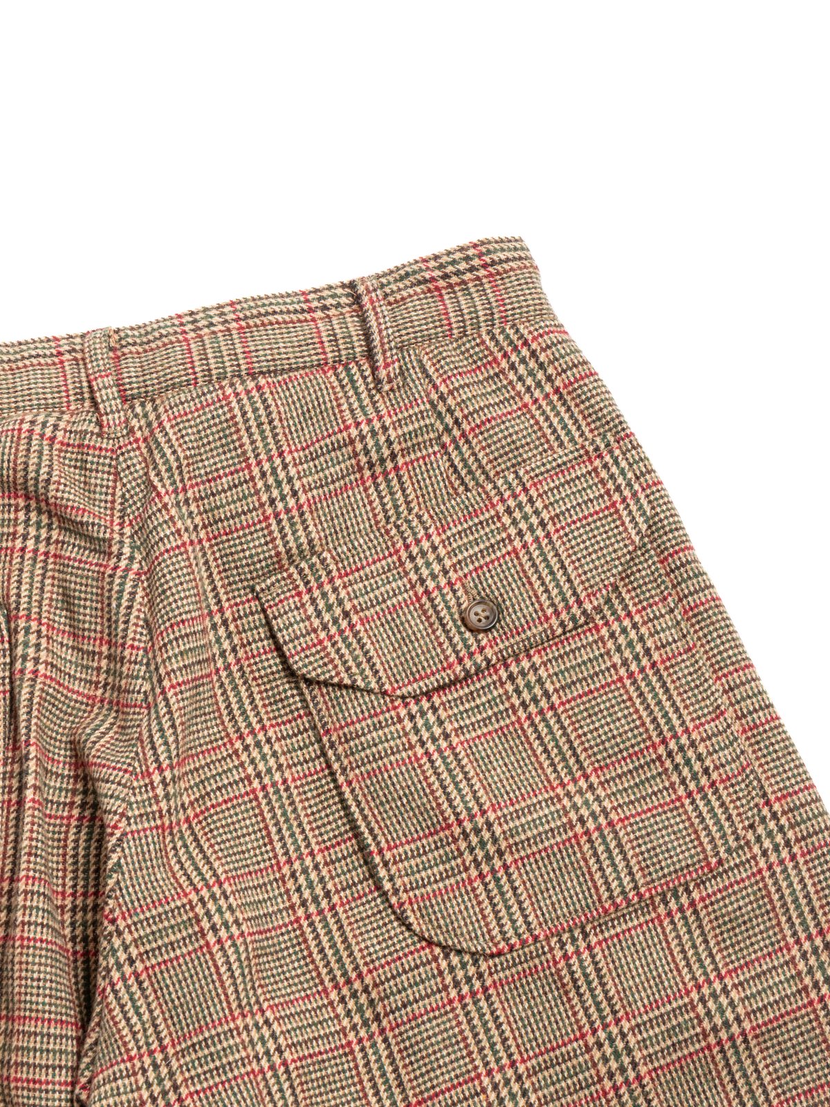 CARLYLE PANT / TAN / RED WOOL POLY GLEN PLAID - Image 5