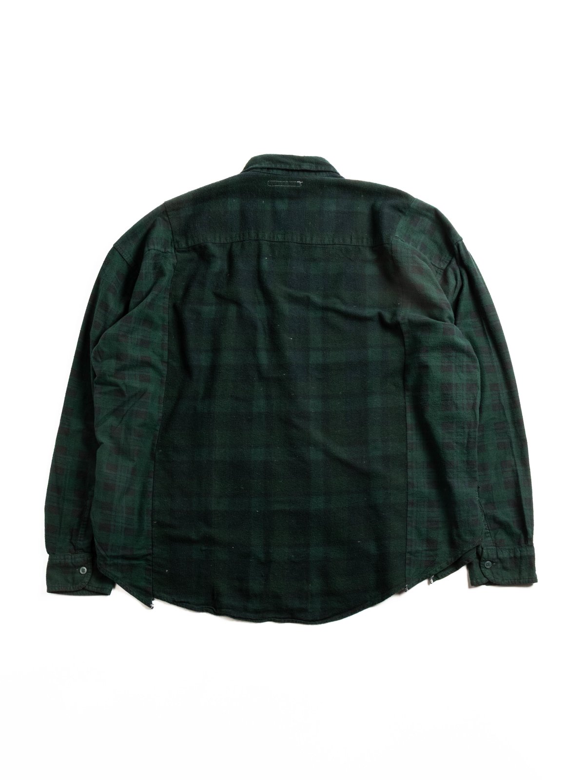 REBUILD BY NEEDLES FLANNEL SHIRT RIBBON SHIRT WIDE GREEN - Image 4