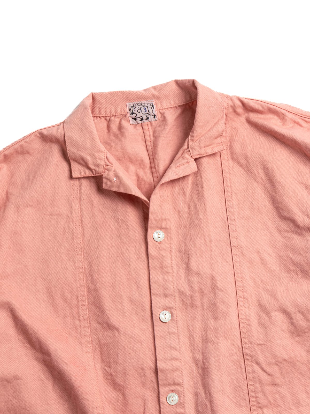 STOLE POCKET BUTTERFLY SHIRT CLEAN COTTON DRILL TURKEY RED DYED - Image 2