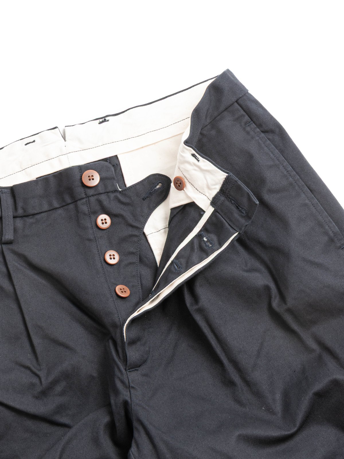 (SV–PT–005) CHINO 2–TUCK TROUSERS NAVY - Image 3