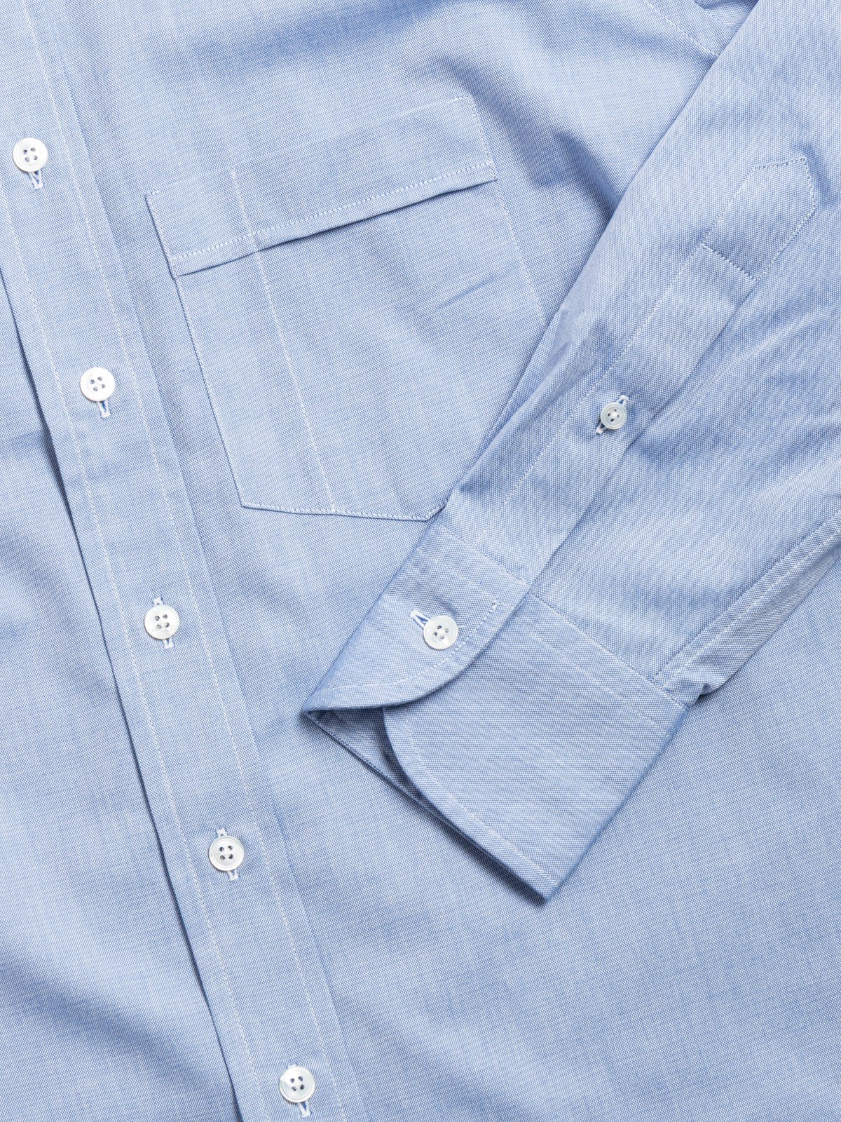 PINPOINT OXFORD BUTTON DOWN OXFORD SHIRT LIGHT NAVY - Image 3