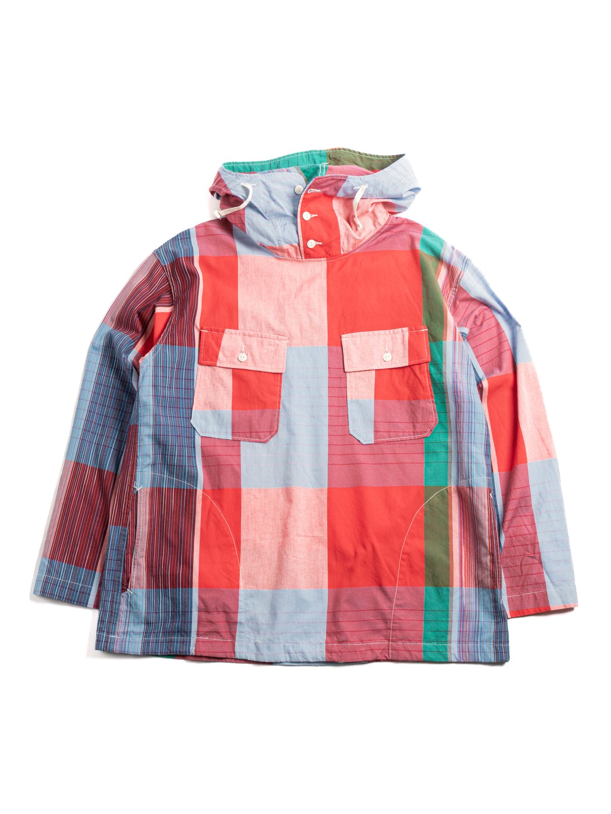 CAGOULE SHIRT RED COTTON BIG MADRAS - Image 1