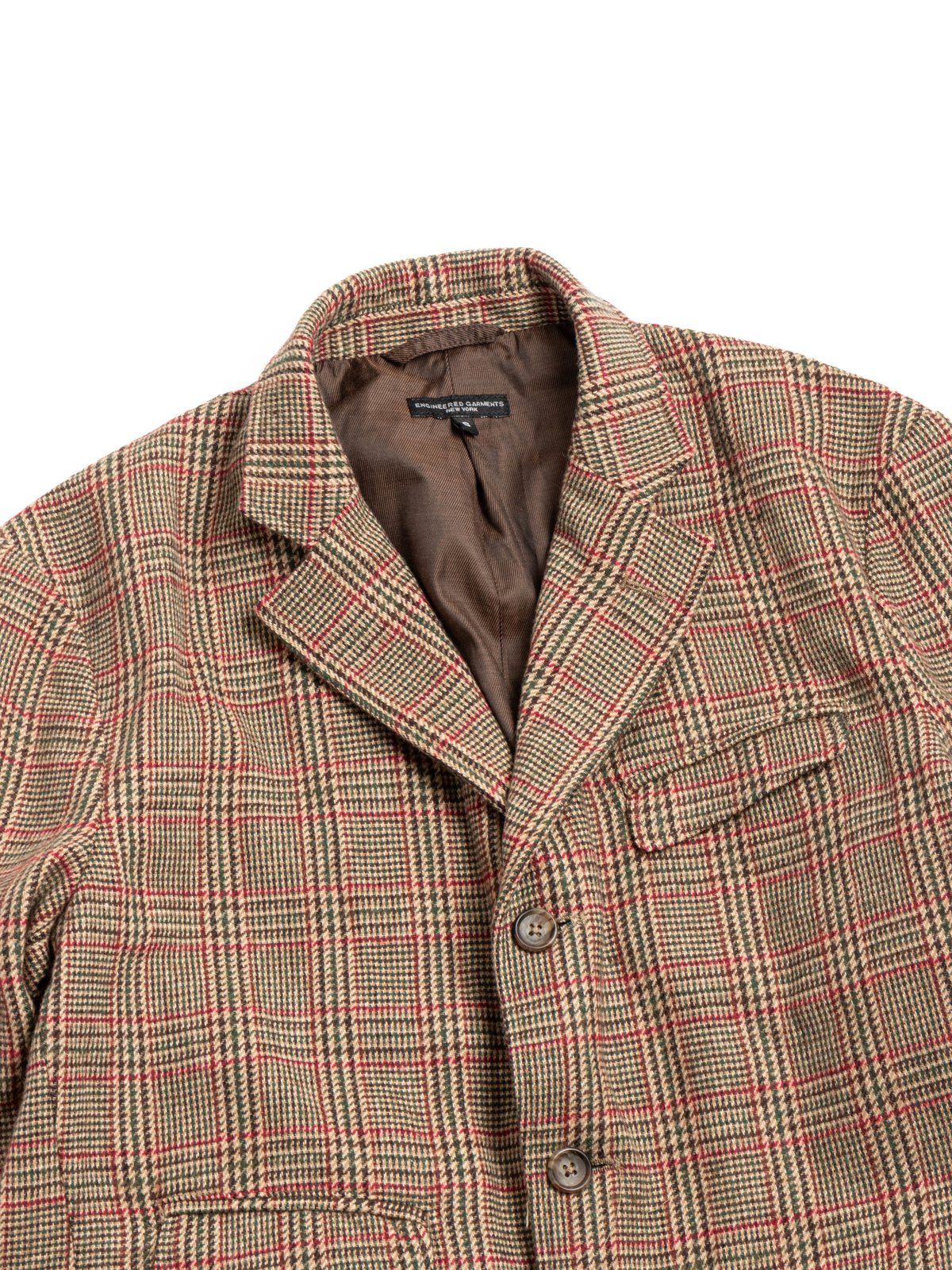 ANDOVER JACKET / TAN / RED WOOL POLY GLEN PLAID - Image 2